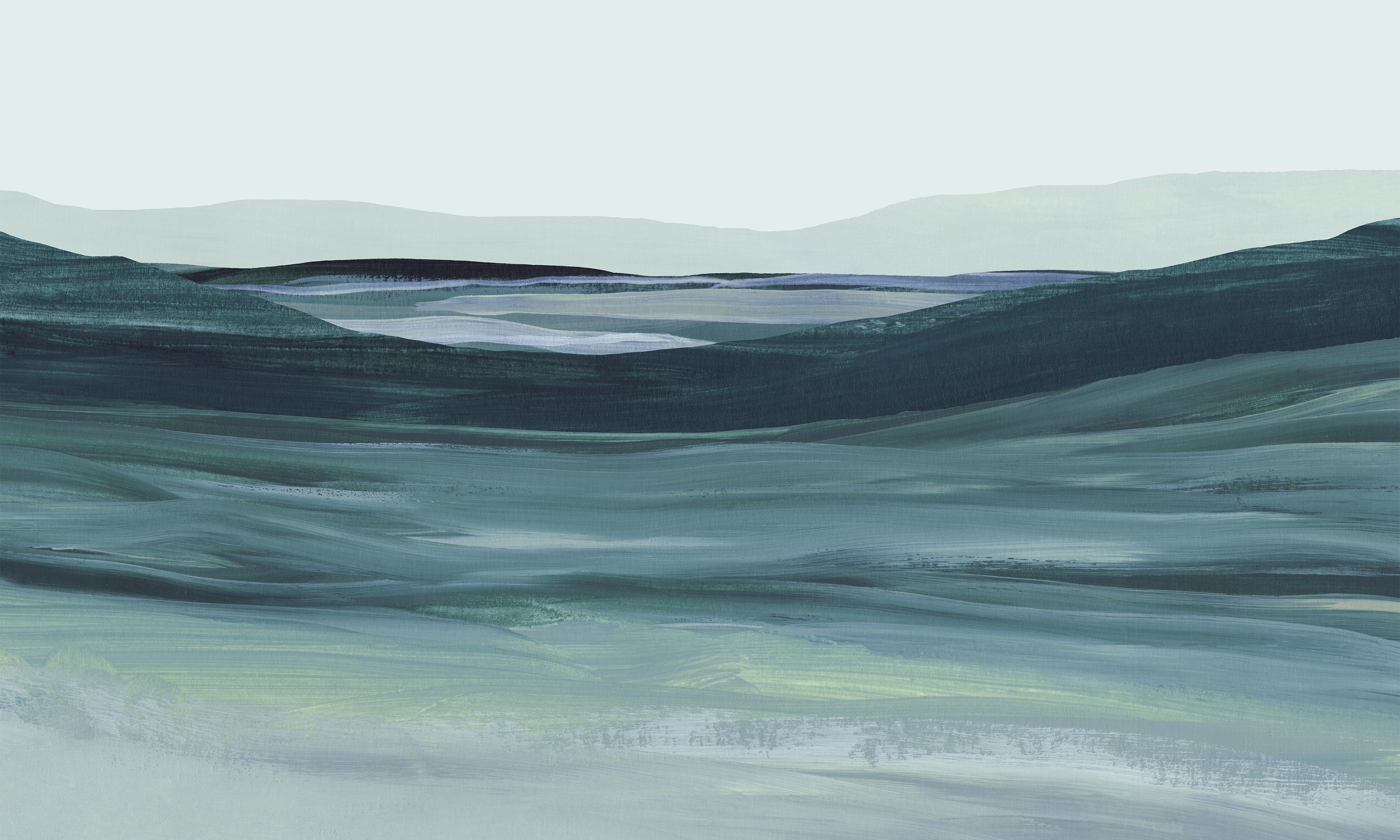 Premium Wallpaper Wall Mural - Serene Landscape Painting