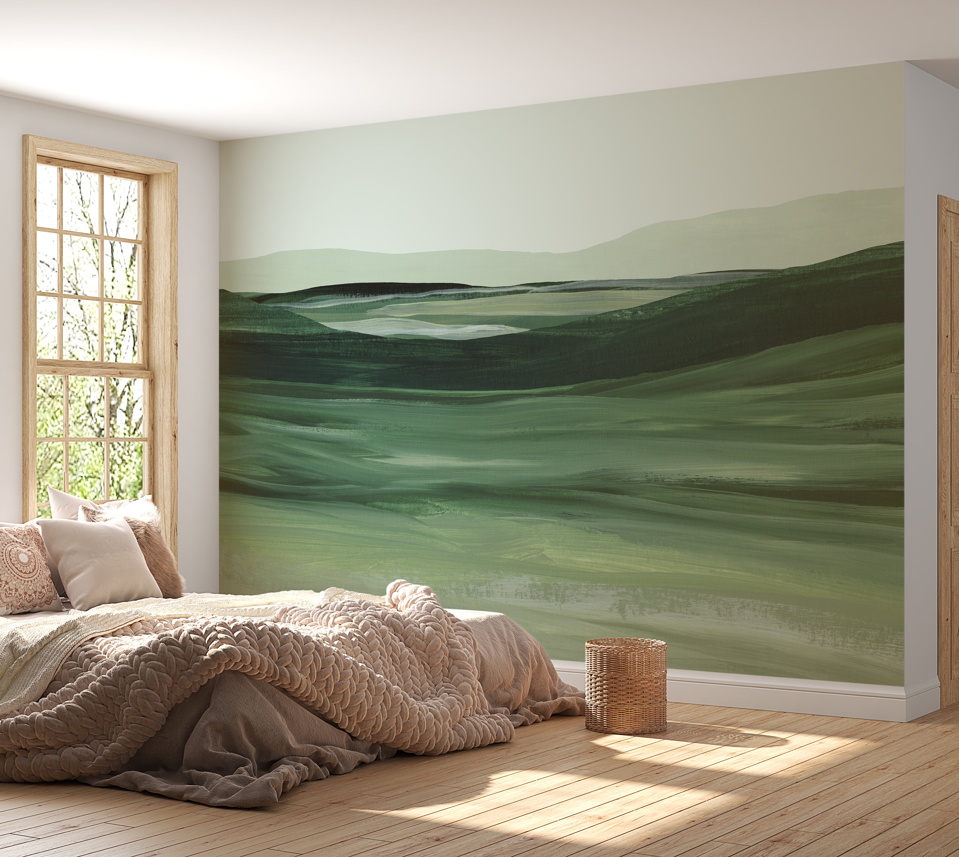 Premium Wallpaper Wall Mural - Serene Landscape Painting