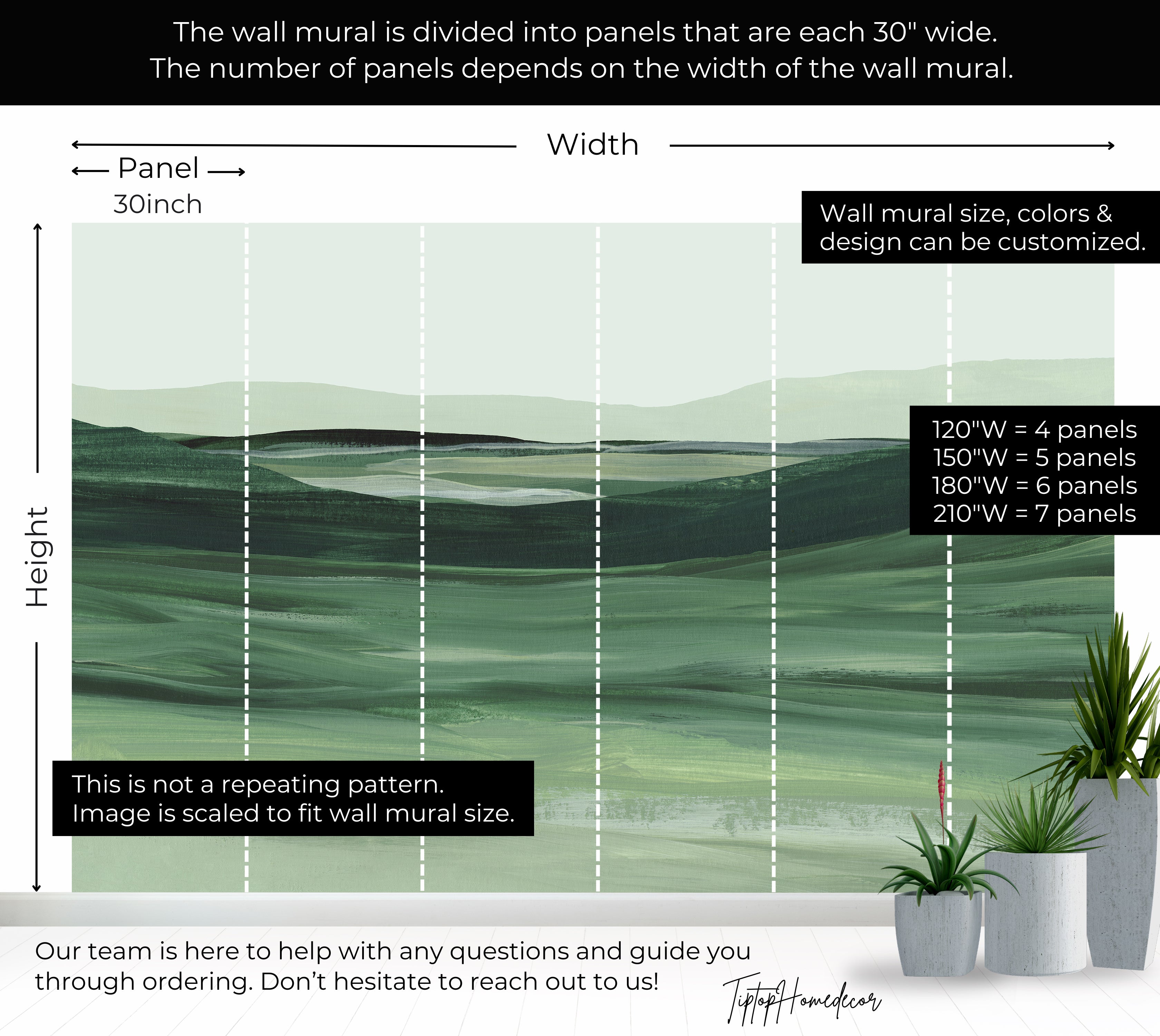 Premium Wallpaper Wall Mural - Serene Landscape Painting