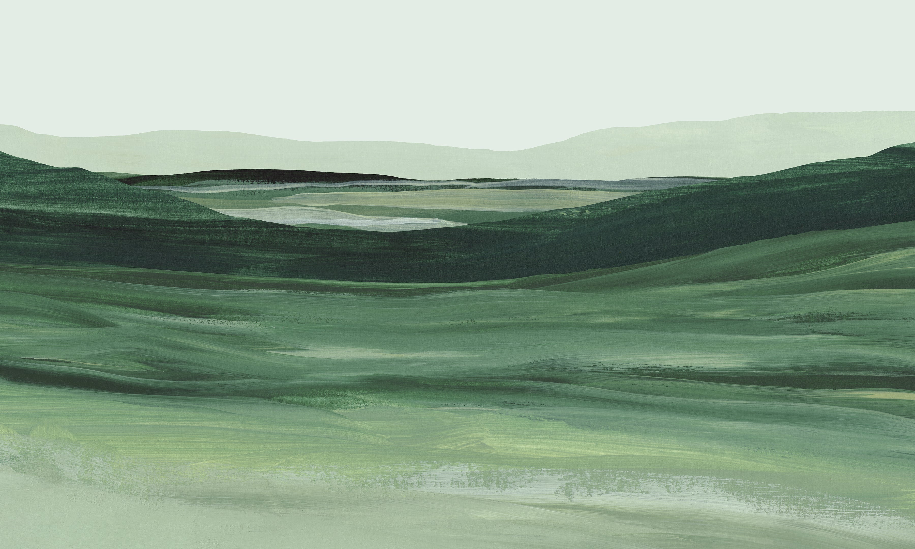 Premium Wallpaper Wall Mural - Serene Landscape Painting