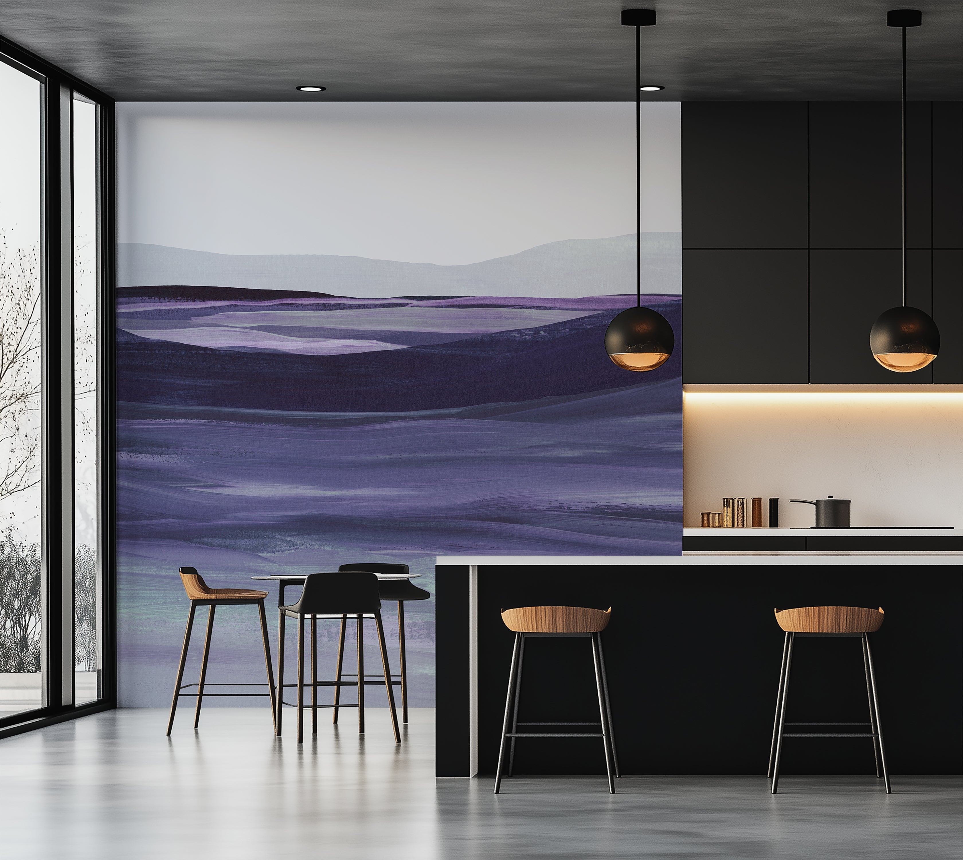 Premium Wallpaper Wall Mural - Serene Landscape Painting