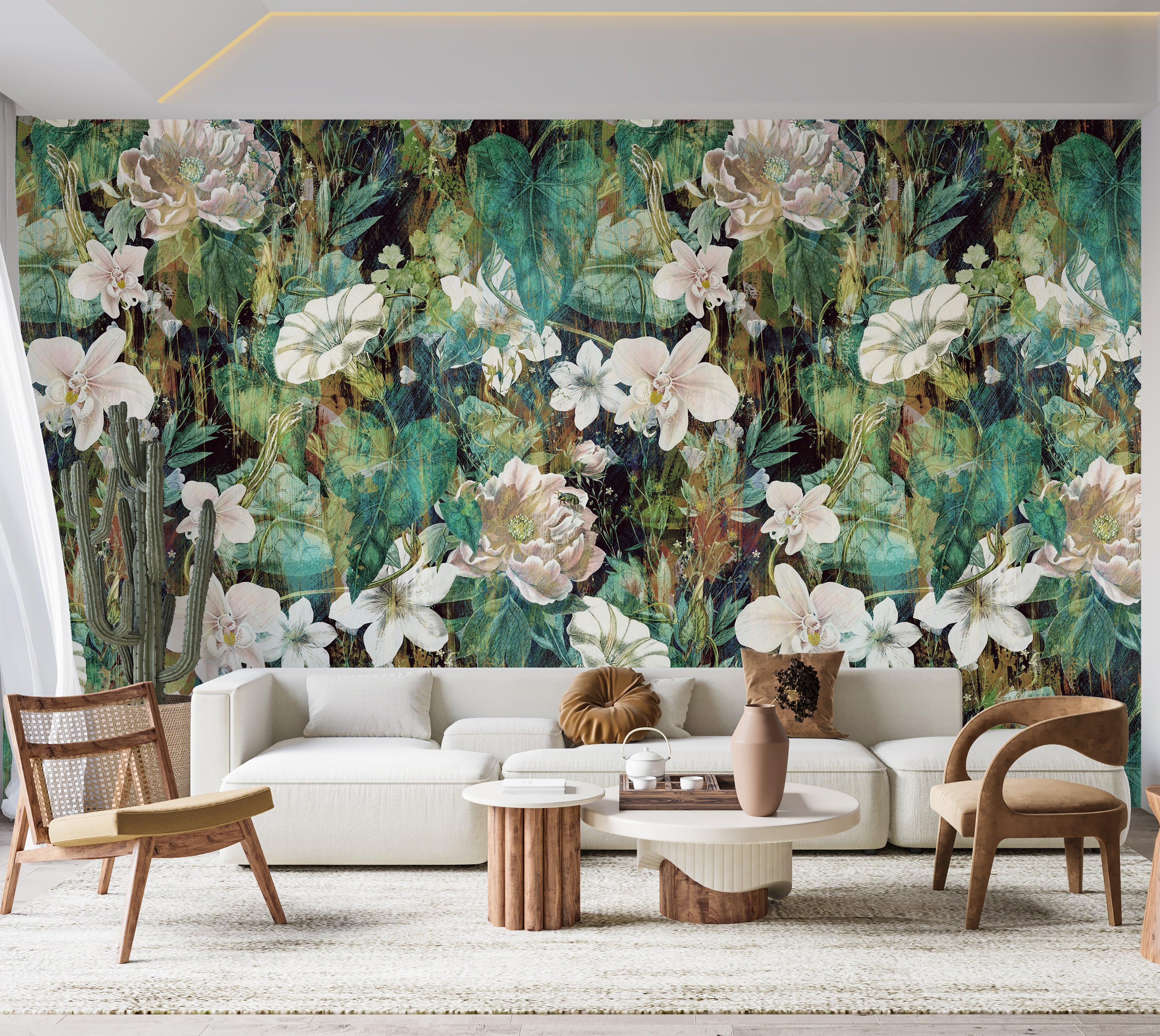 Premium Wallpaper Wall Mural - Spring Blooming Garden