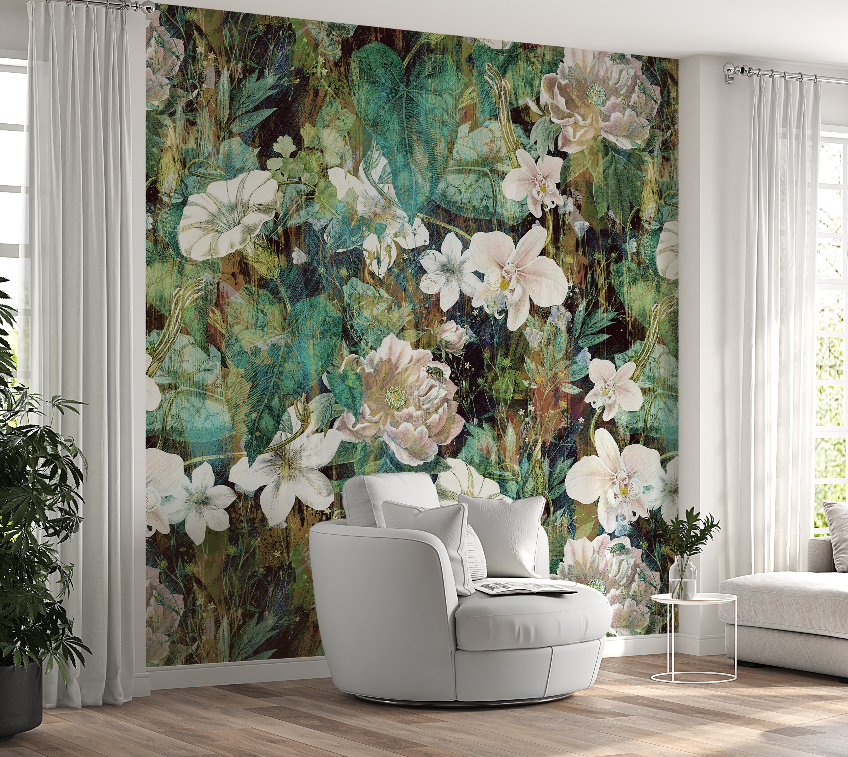 Premium Wallpaper Wall Mural - Spring Blooming Garden