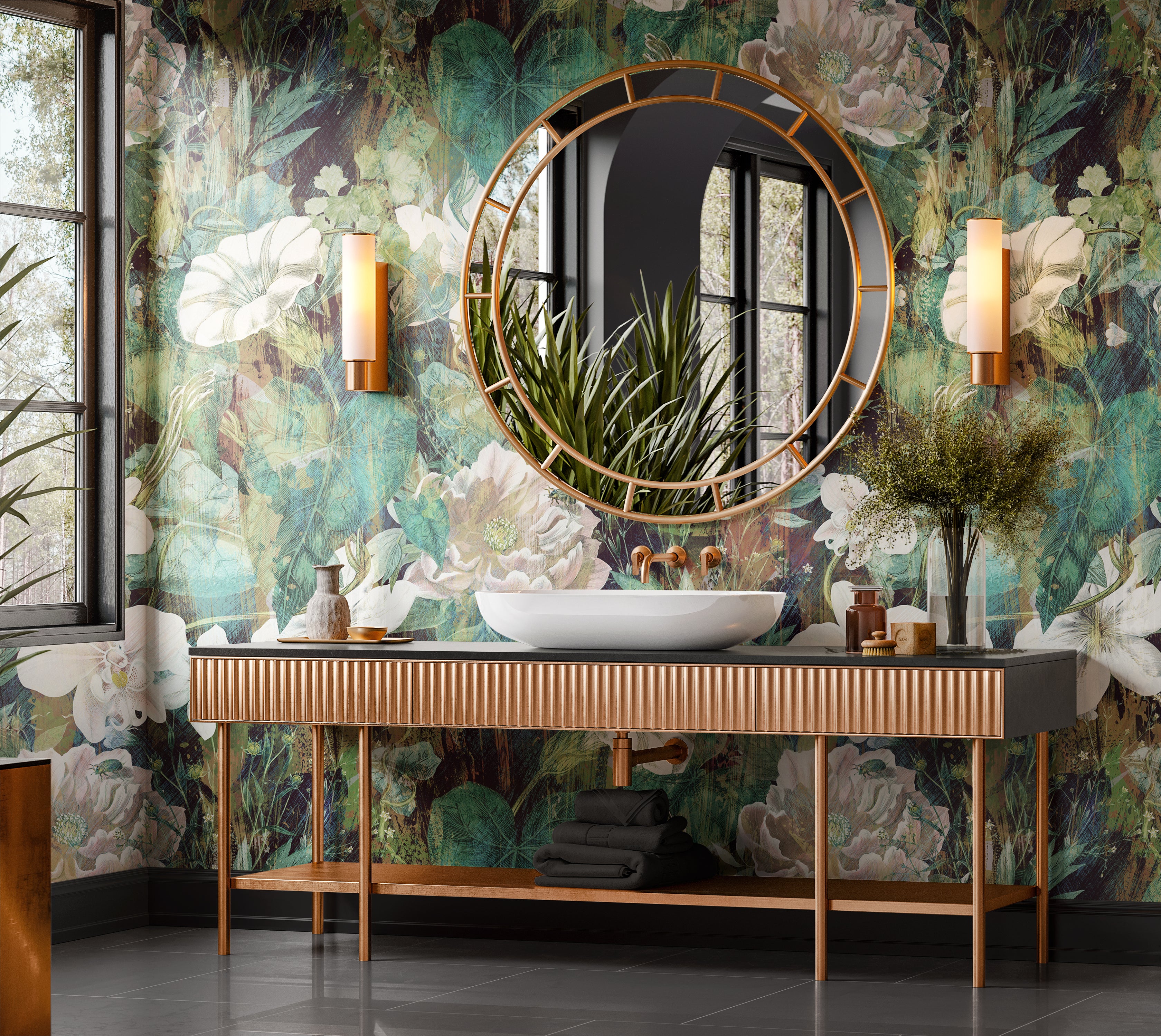 Premium Wallpaper Wall Mural - Spring Blooming Garden