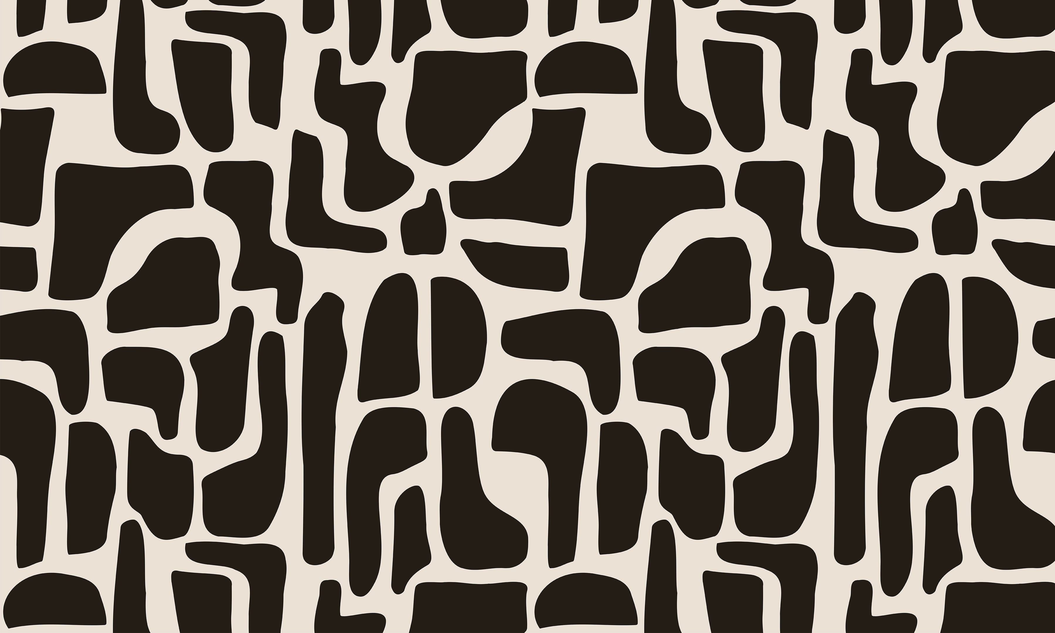 Premium Wallpaper Wall Mural - Modern Black Stone Composition