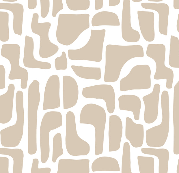 Premium Wallpaper Wall Mural - Modern Beige Stone Composition