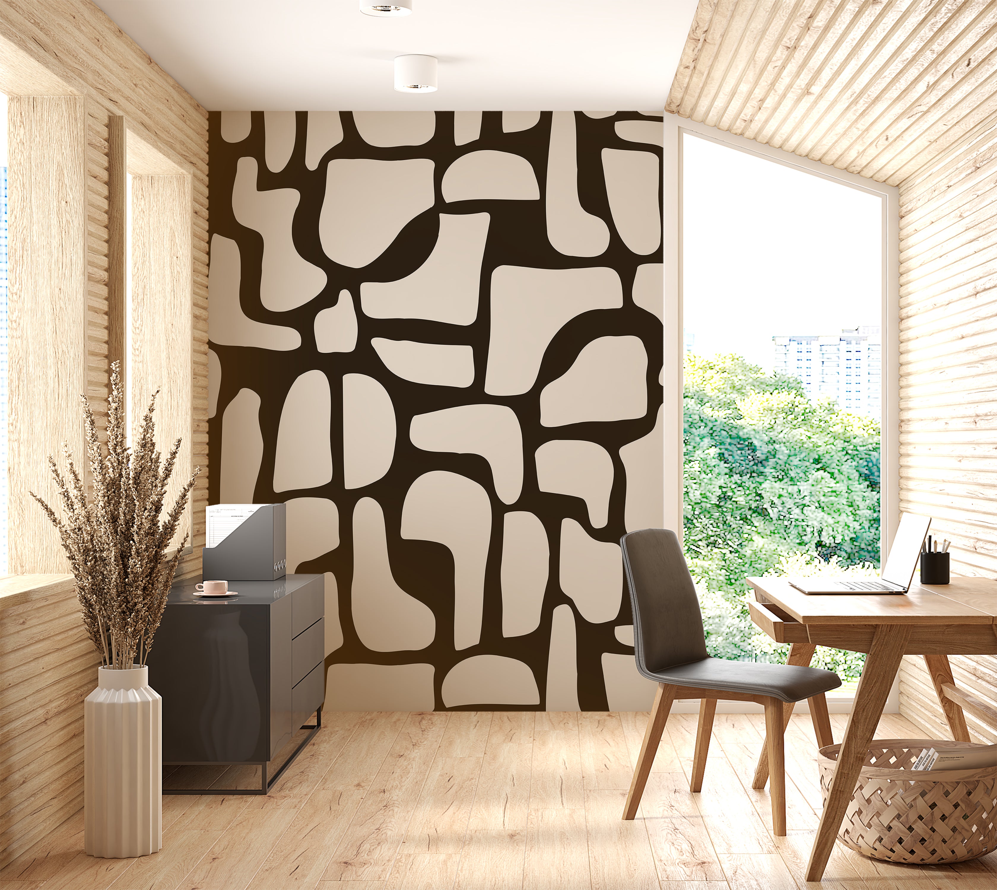 Premium Wallpaper Wall Mural - Modern Stone Puzzle