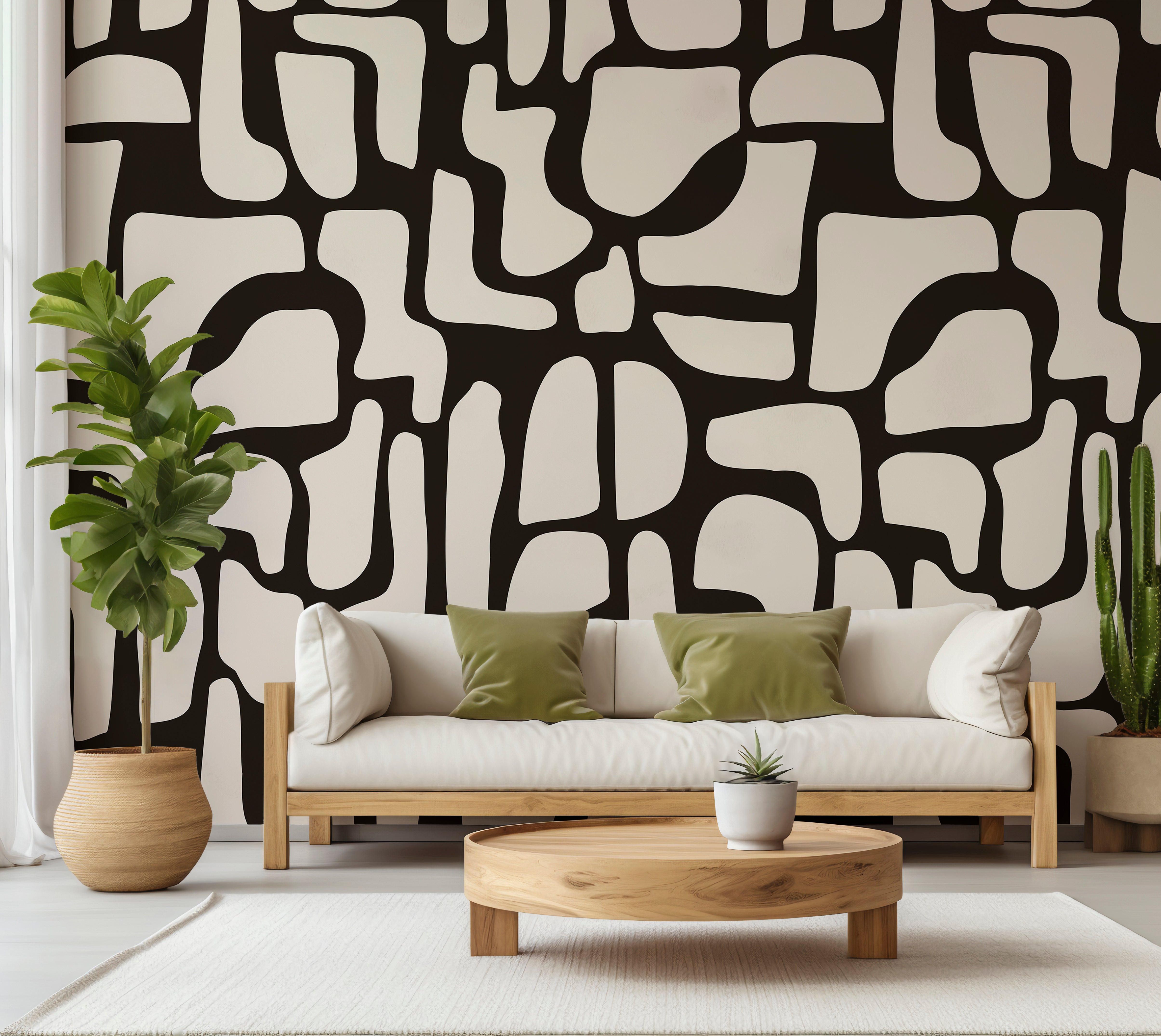 Premium Wallpaper Wall Mural - Modern Stone Puzzle