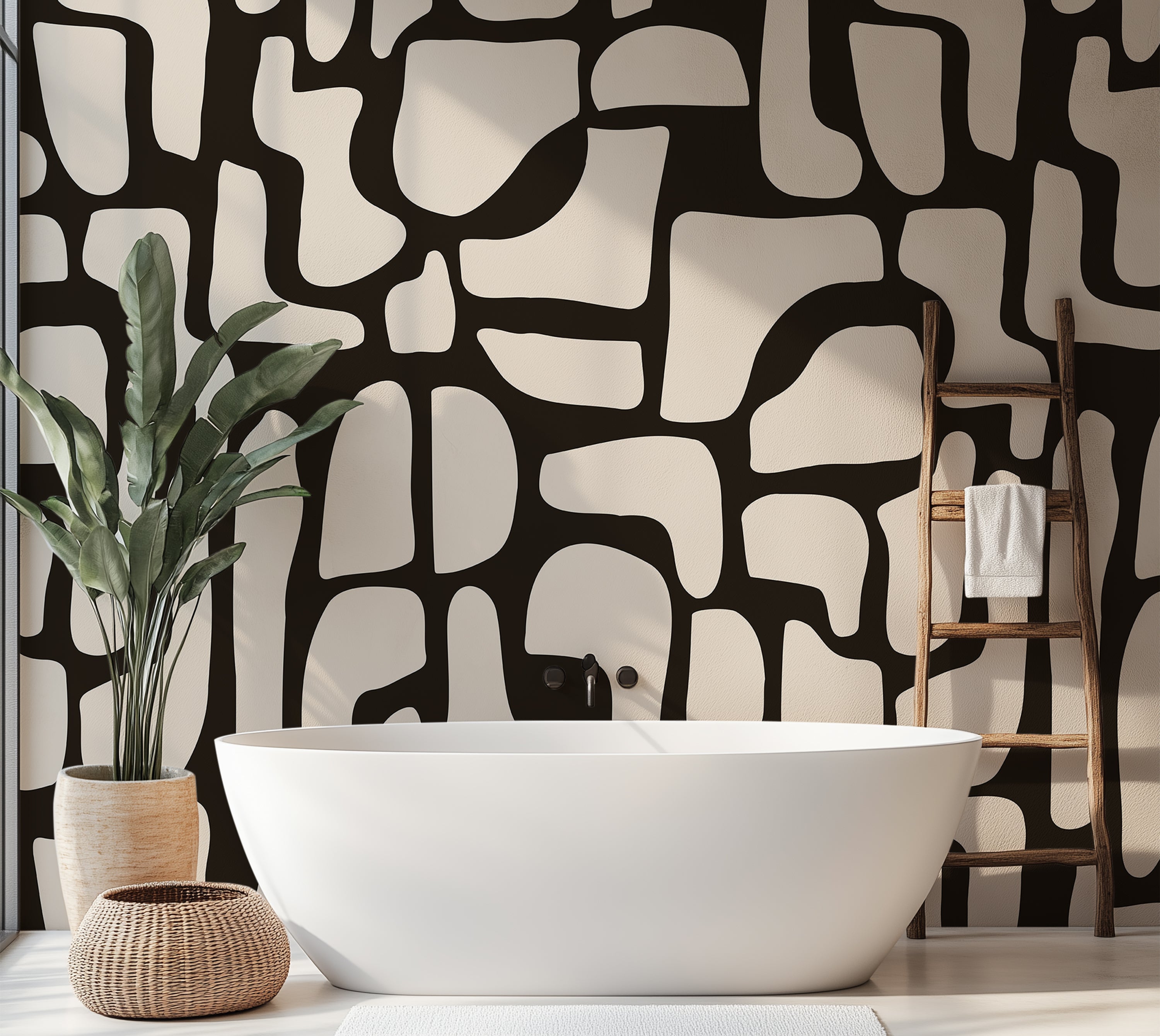 Premium Wallpaper Wall Mural - Modern Stone Puzzle