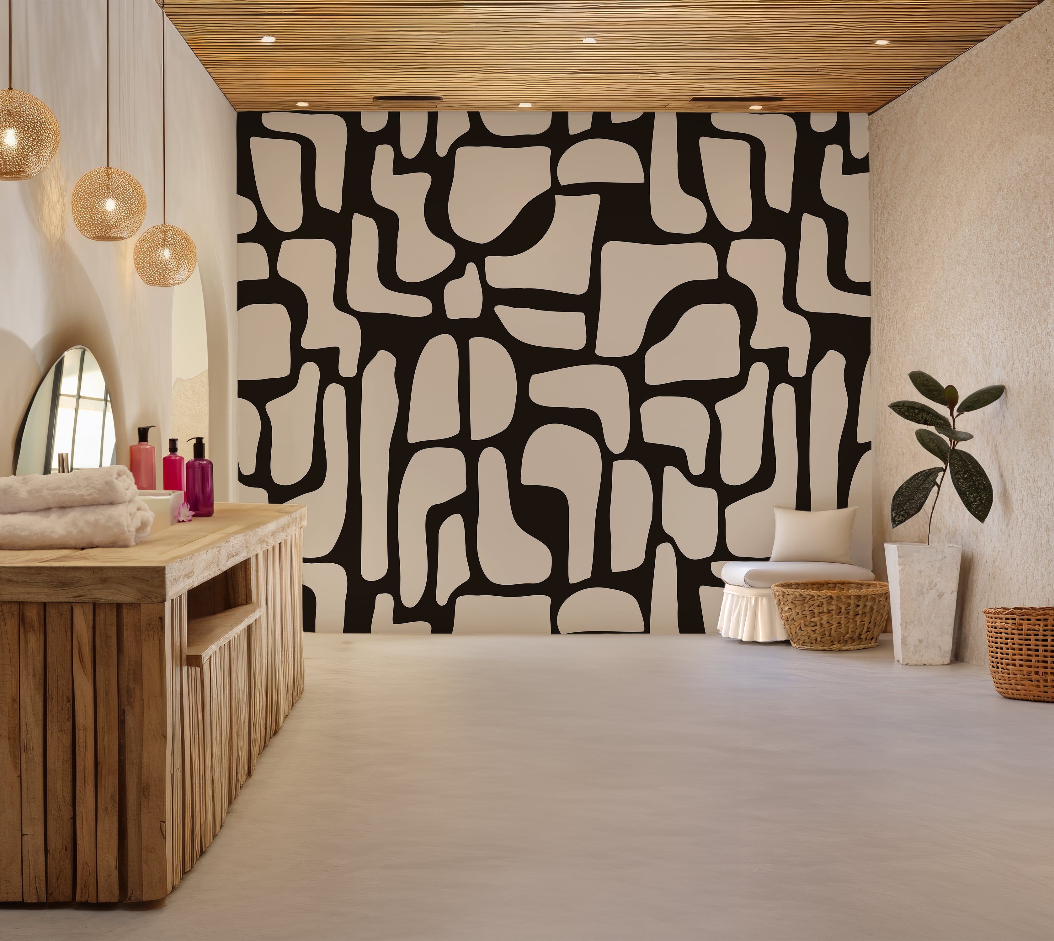 Premium Wallpaper Wall Mural - Modern Stone Puzzle