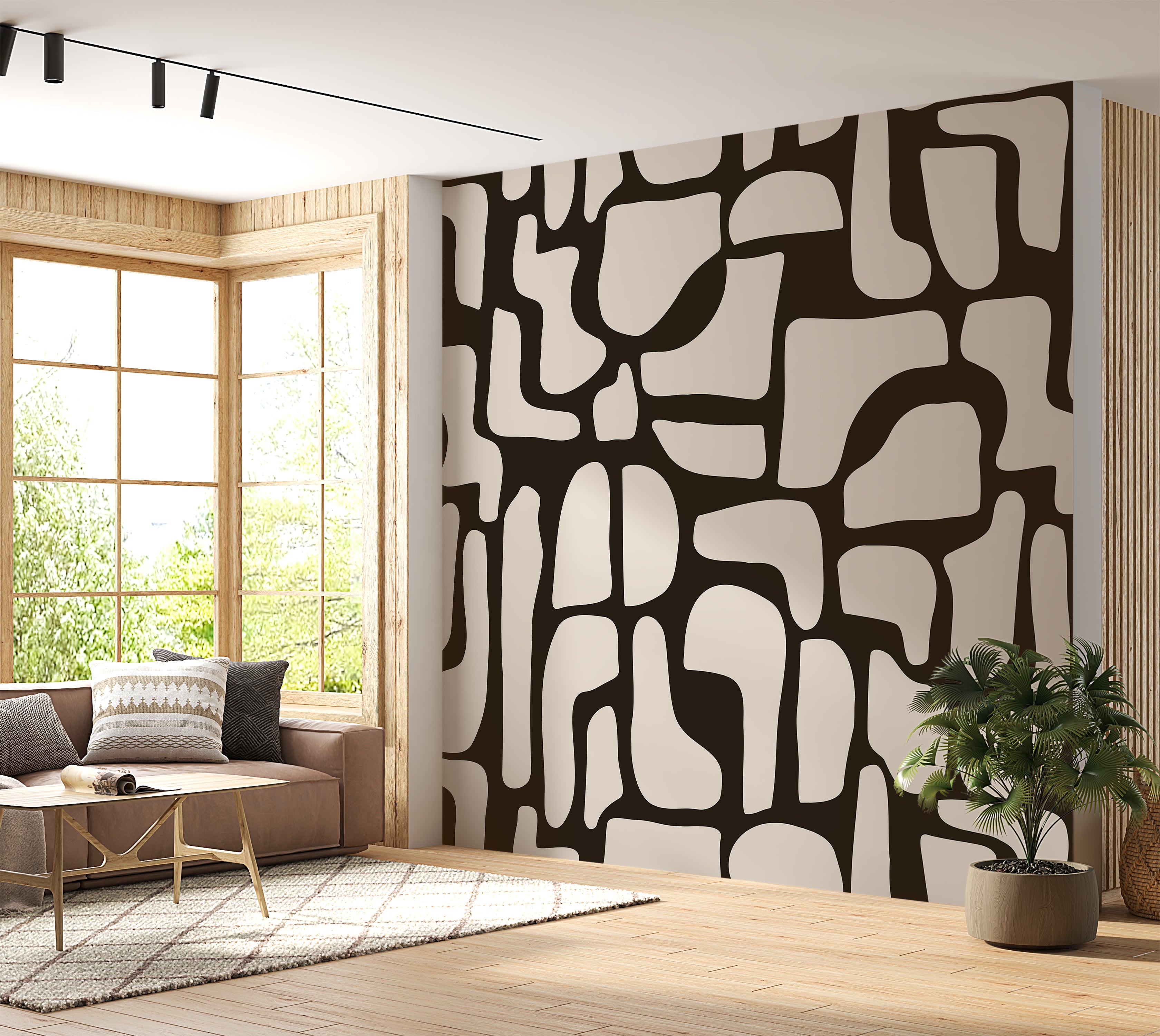 Premium Wallpaper Wall Mural - Modern Stone Puzzle
