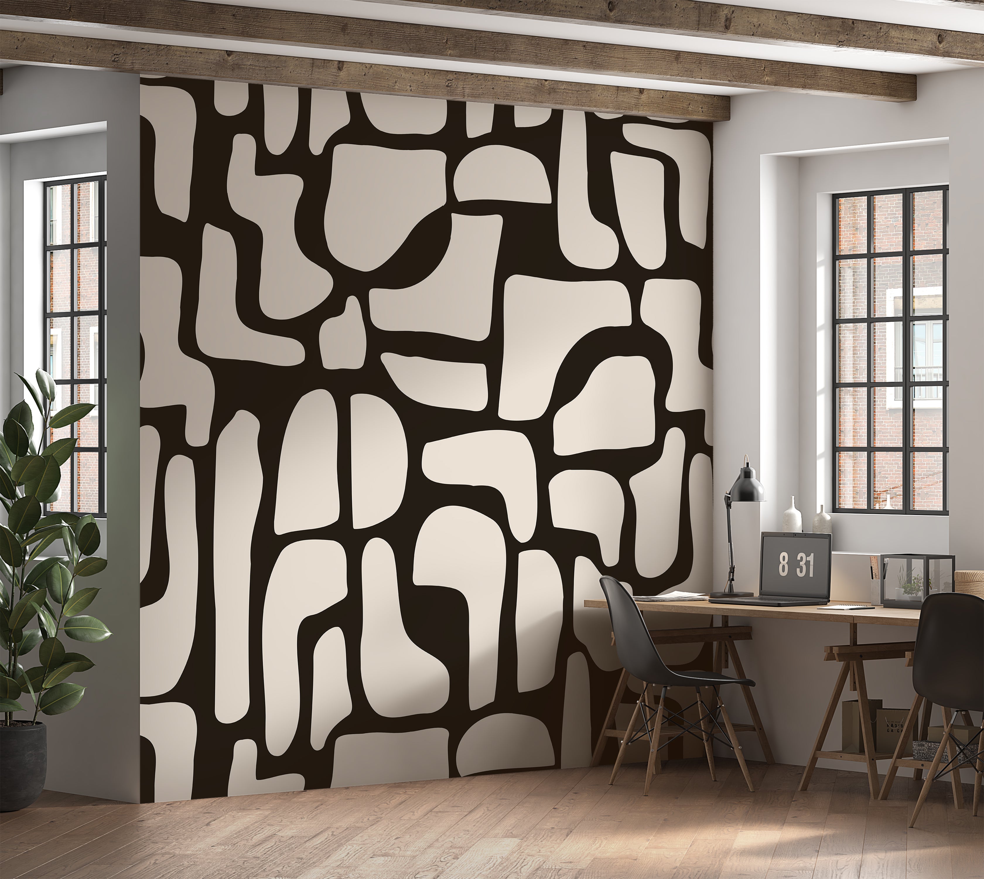 Premium Wallpaper Wall Mural - Modern Stone Puzzle