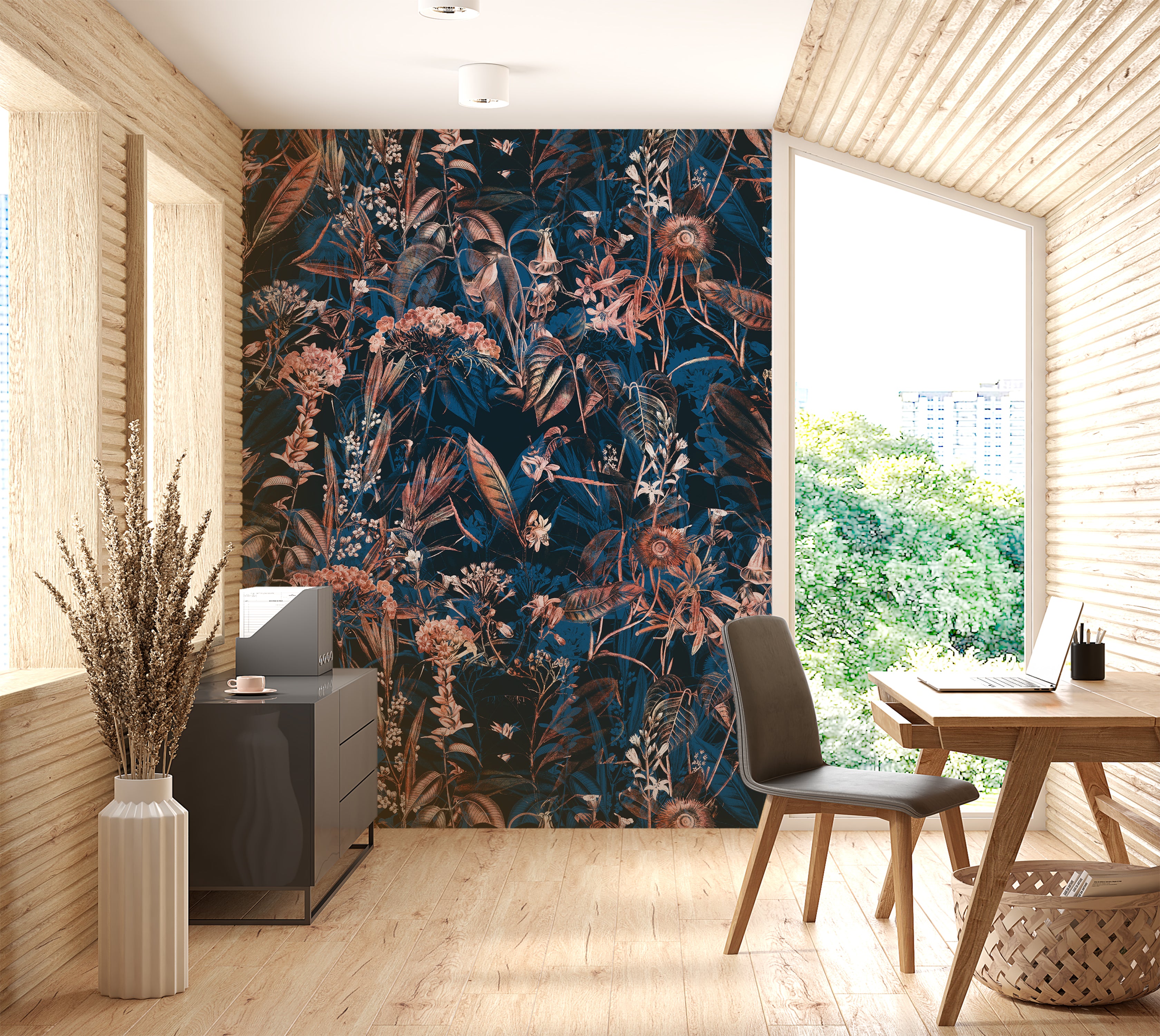 Premium Wallpaper Wall Mural - Midnight Botanical Garden