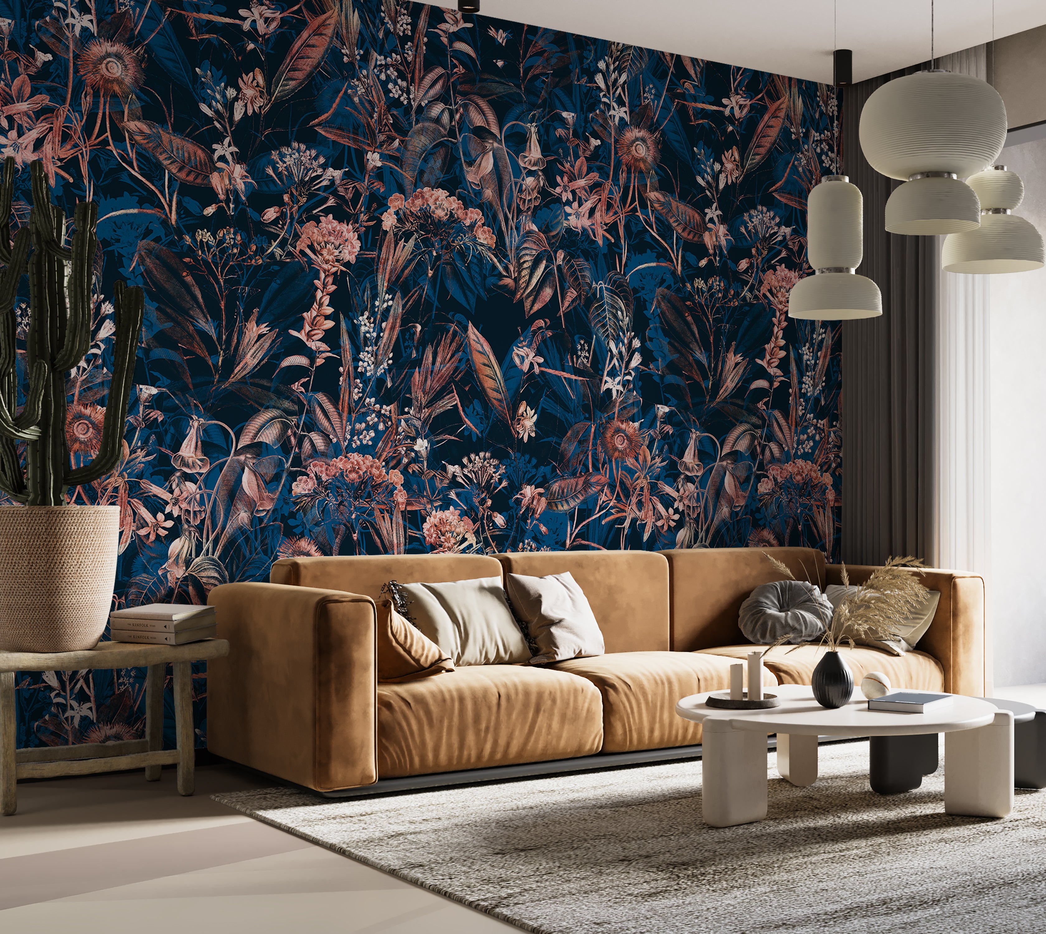 Premium Wallpaper Wall Mural - Midnight Botanical Garden