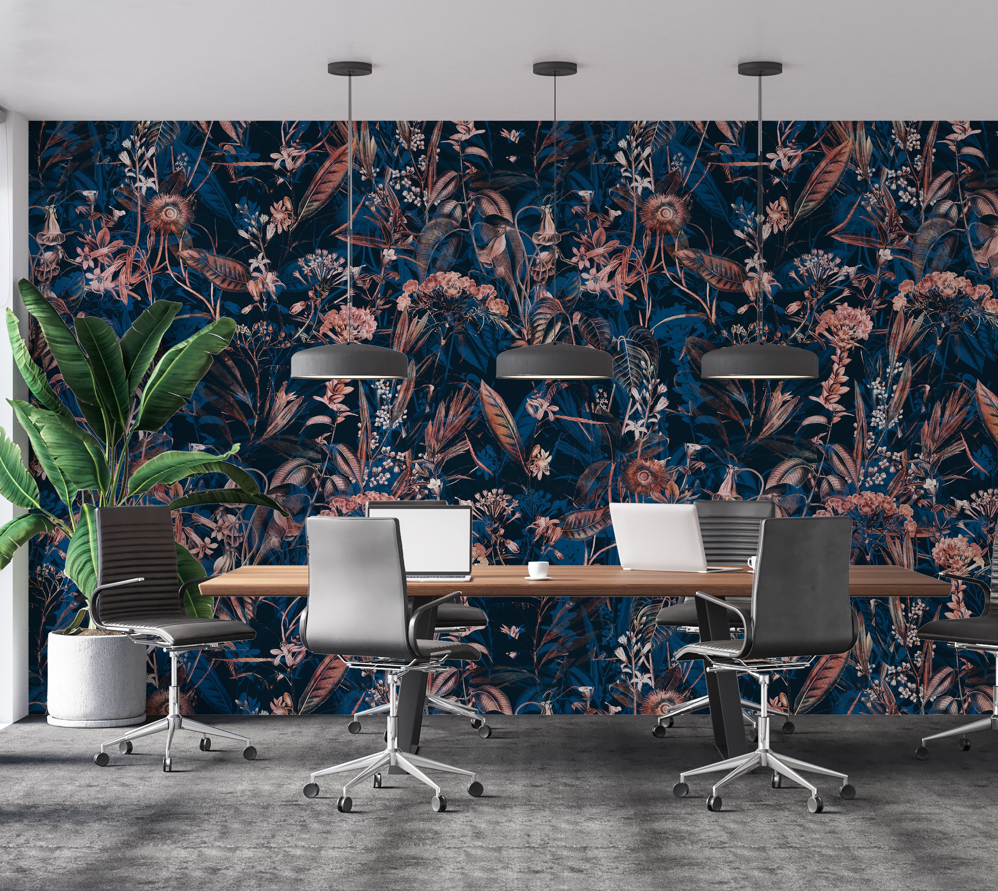 Premium Wallpaper Wall Mural - Midnight Botanical Garden