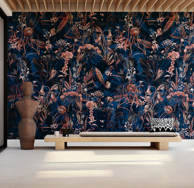 Premium Wallpaper Wall Mural - Midnight Botanical Garden