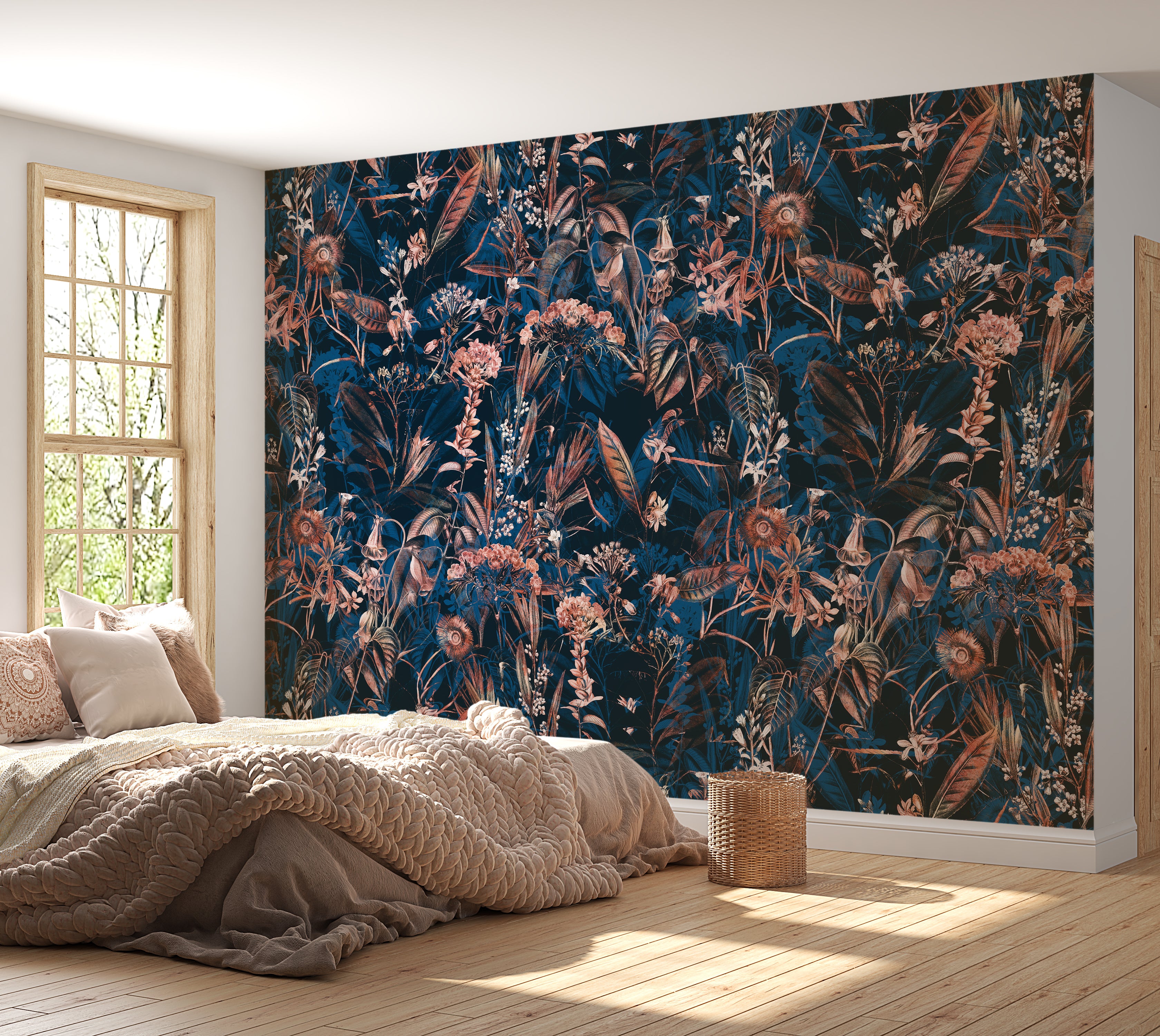 Premium Wallpaper Wall Mural - Midnight Botanical Garden