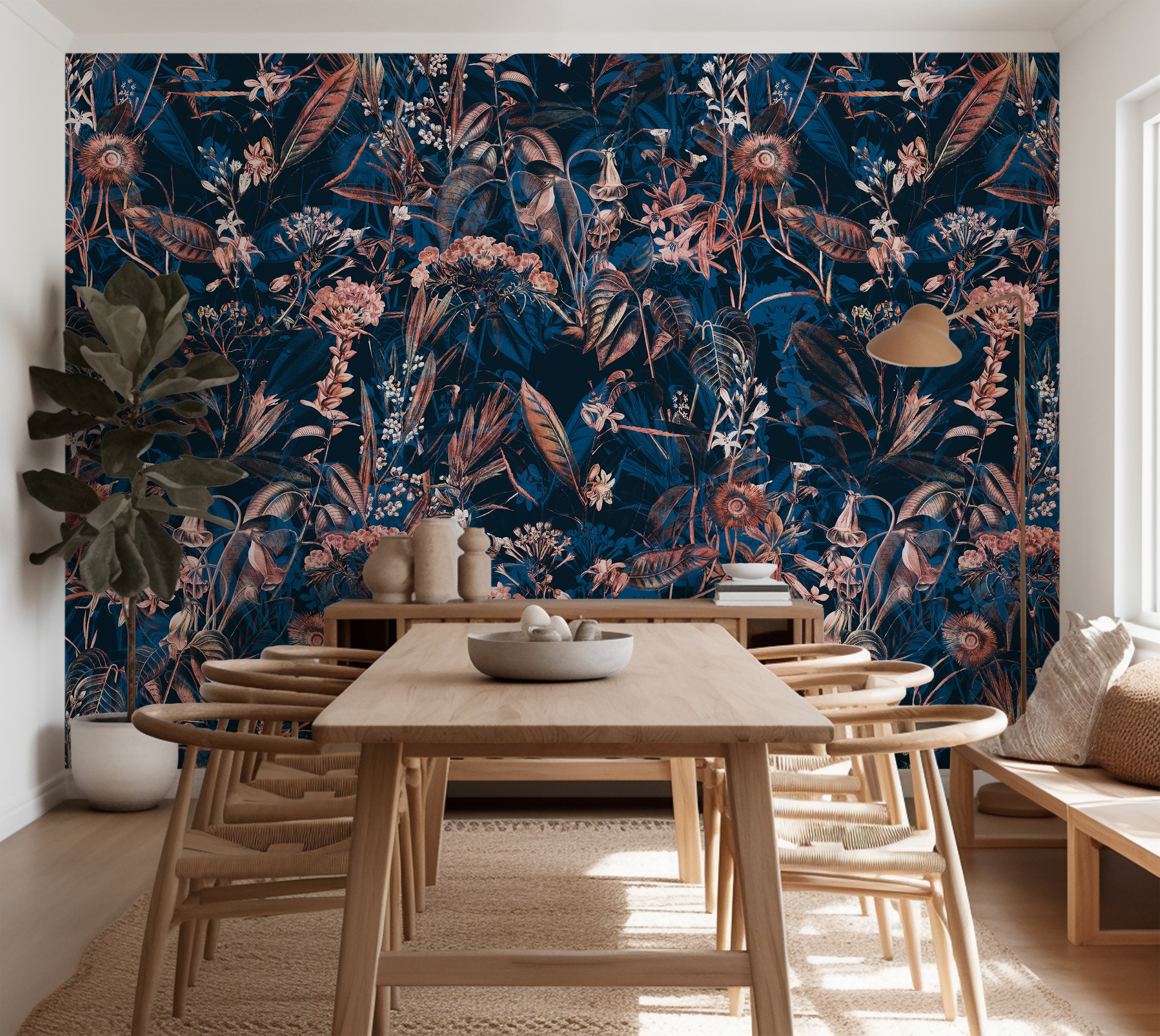 Premium Wallpaper Wall Mural - Midnight Botanical Garden