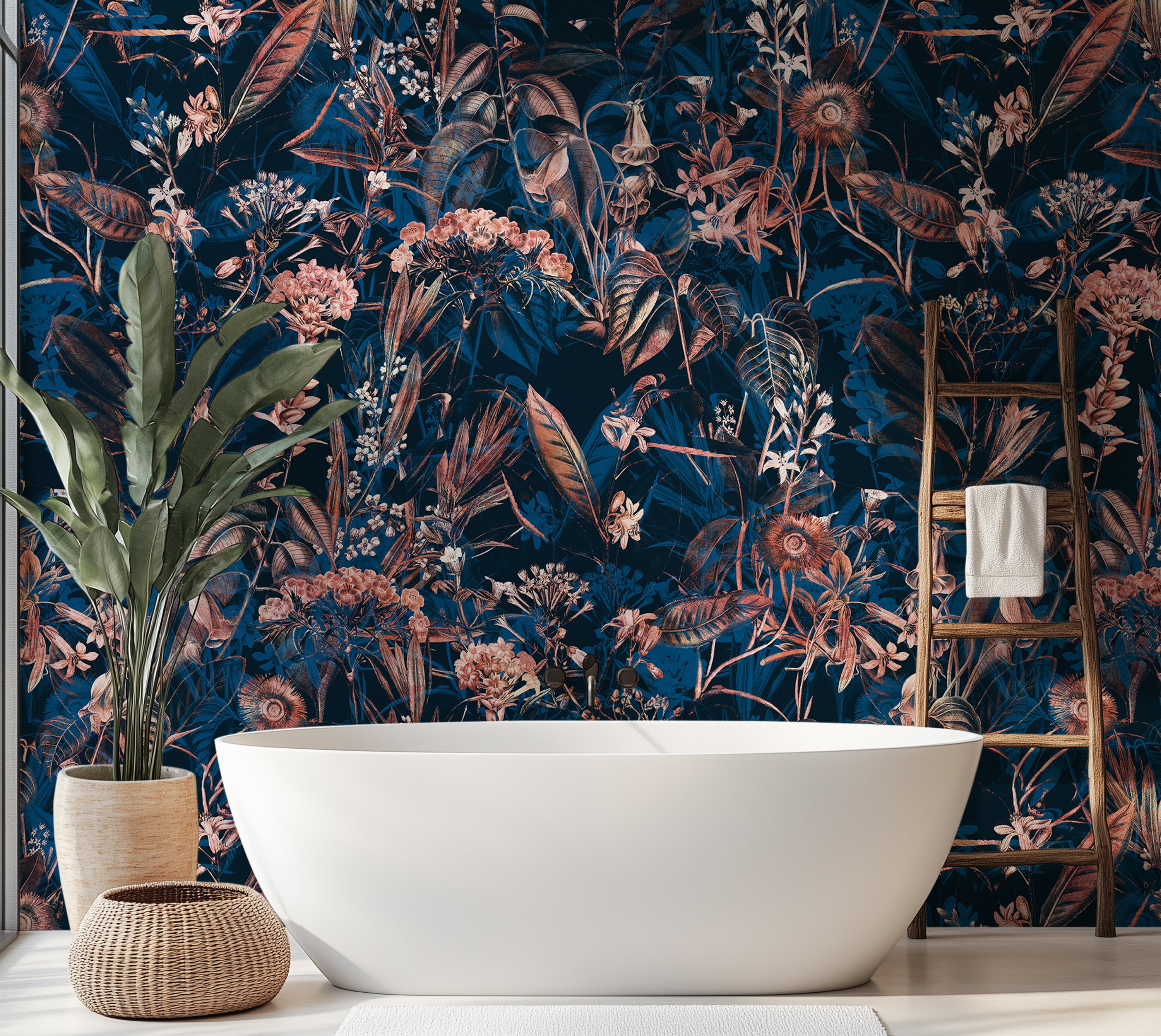 Premium Wallpaper Wall Mural - Midnight Botanical Garden