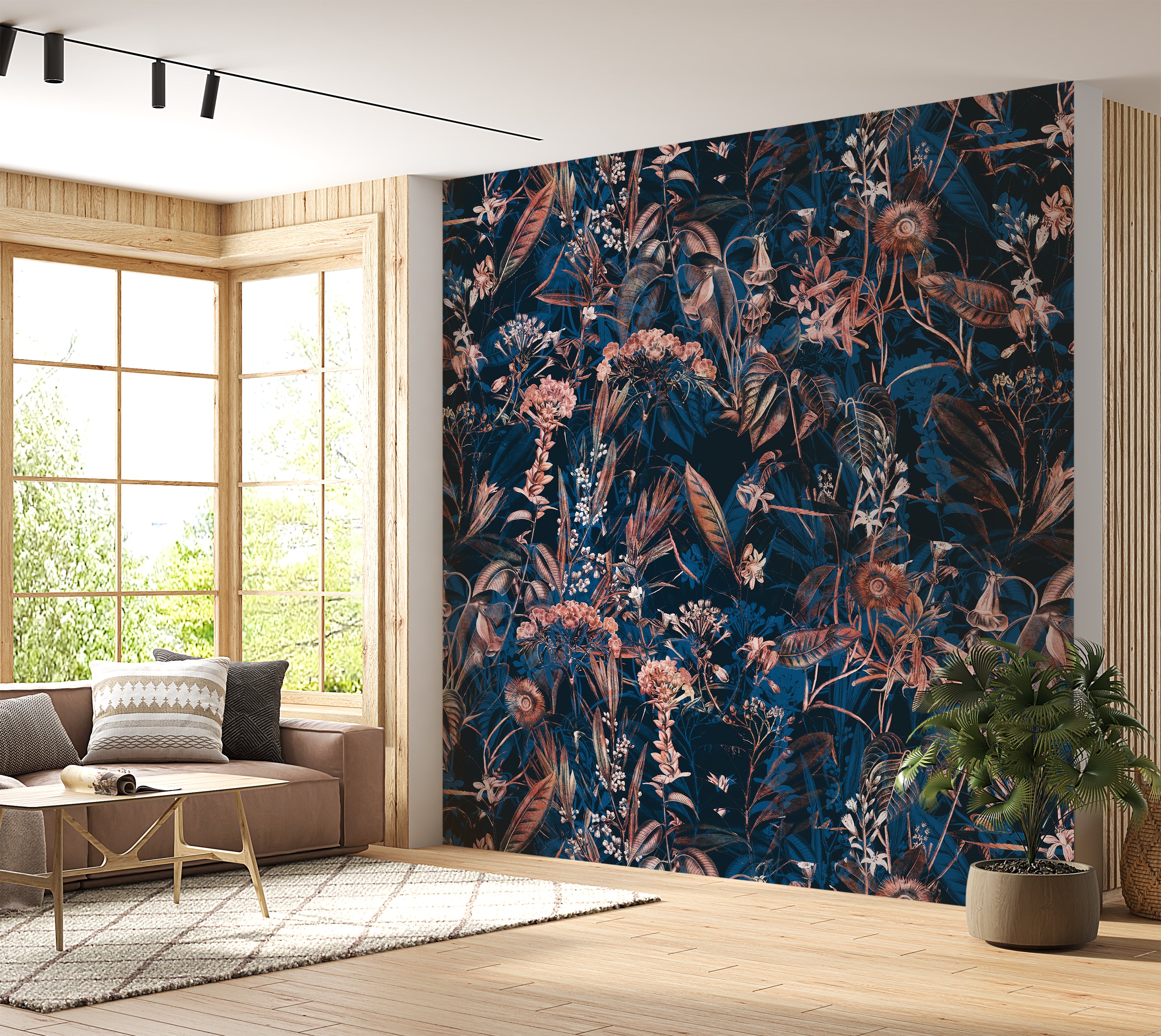 Premium Wallpaper Wall Mural - Midnight Botanical Garden