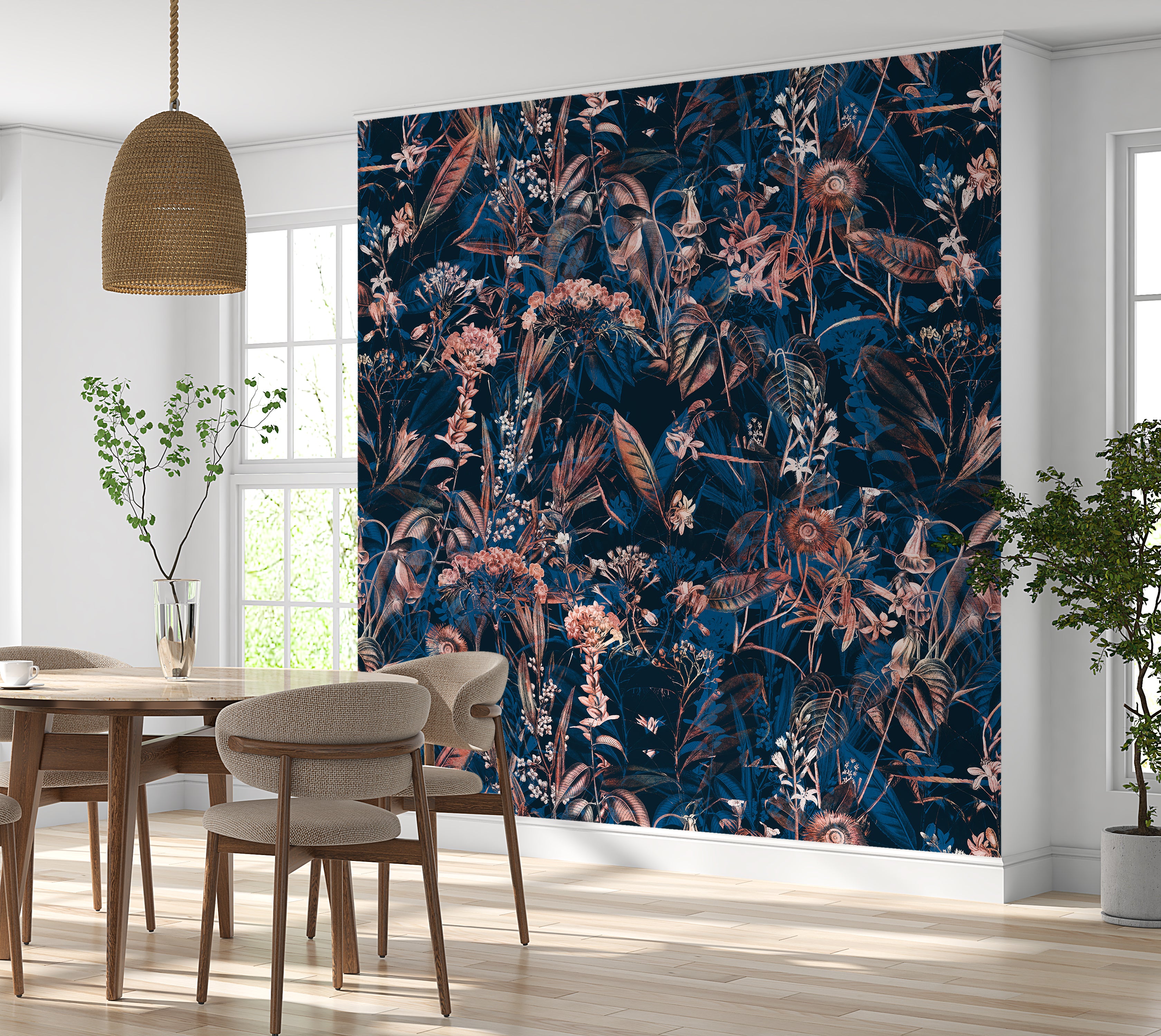 Premium Wallpaper Wall Mural - Midnight Botanical Garden