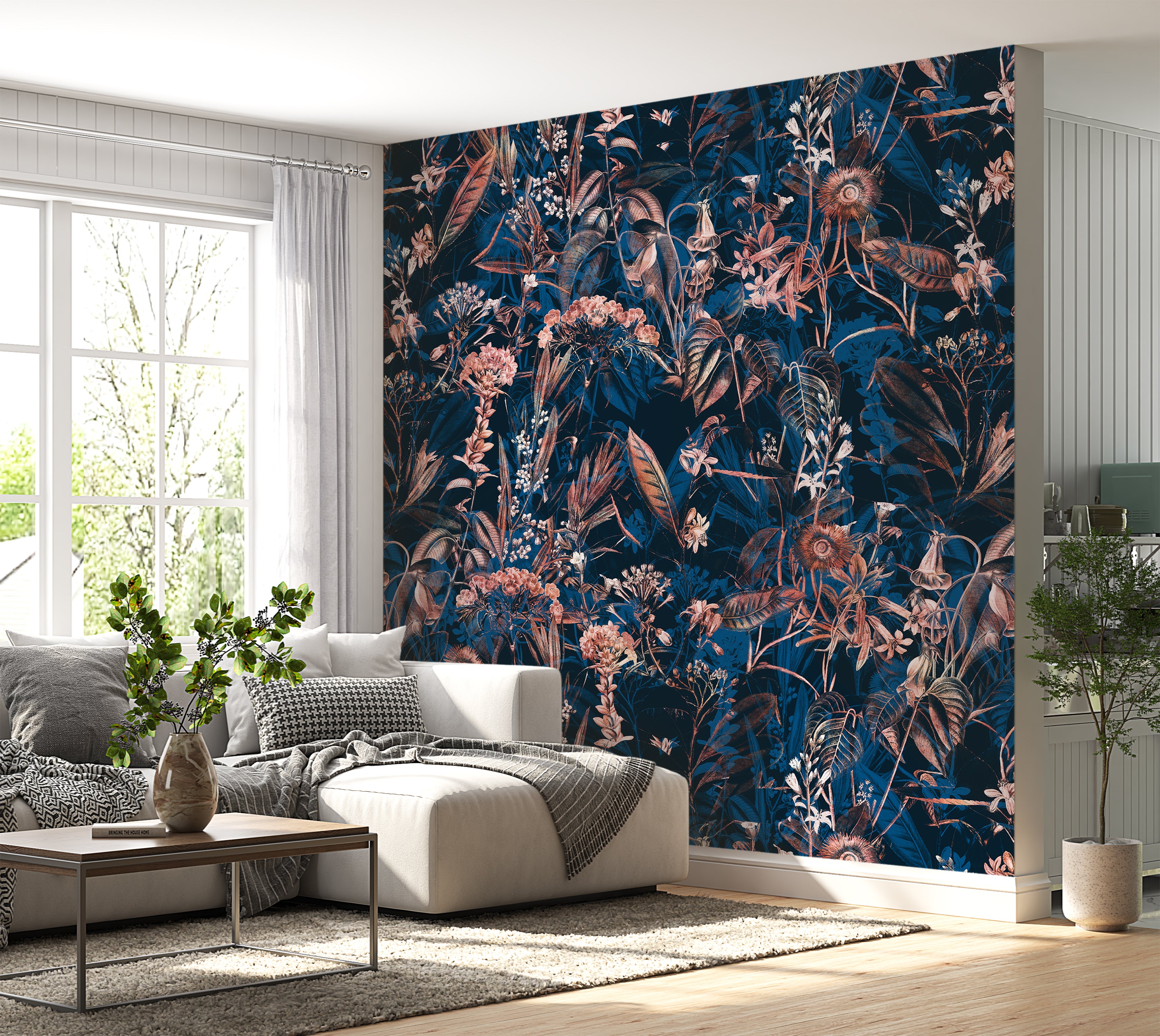 Premium Wallpaper Wall Mural - Midnight Botanical Garden