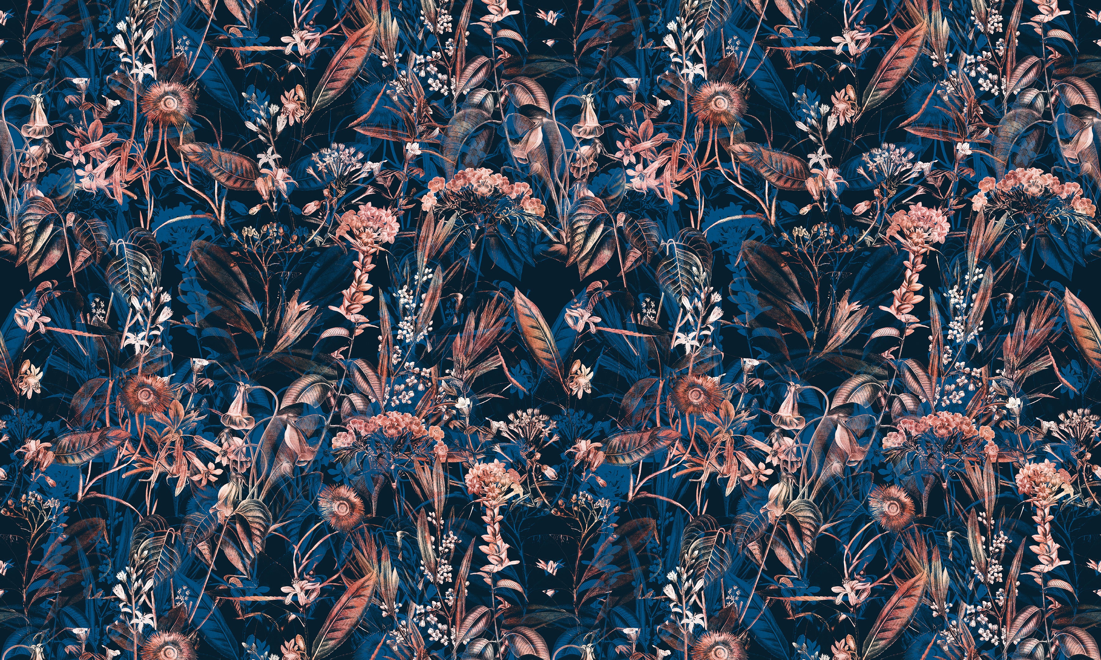 Premium Wallpaper Wall Mural - Midnight Botanical Garden