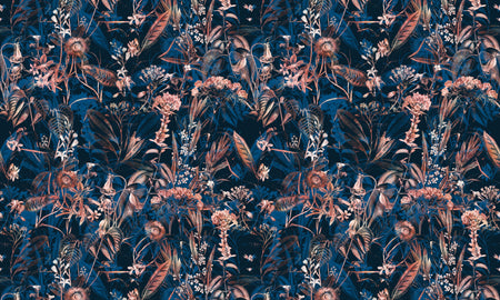 Premium Wallpaper Wall Mural - Midnight Botanical Garden