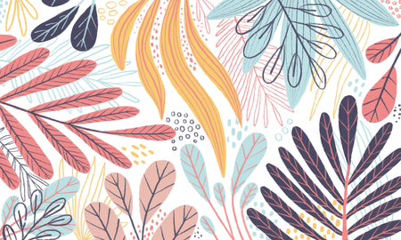 Premium Wallpaper Wall Mural - Abstract Botanical Leaves