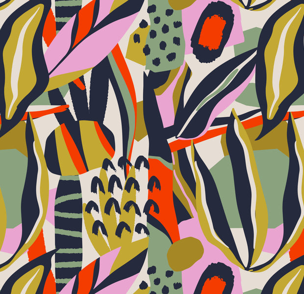 Premium Wallpaper Wall Mural - Playful Botanical Abstraction