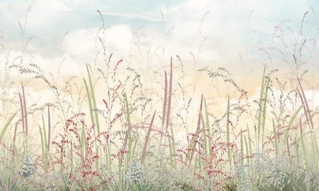 Premium Wallpaper Wall Mural - Pastel Romantic Wildflowers