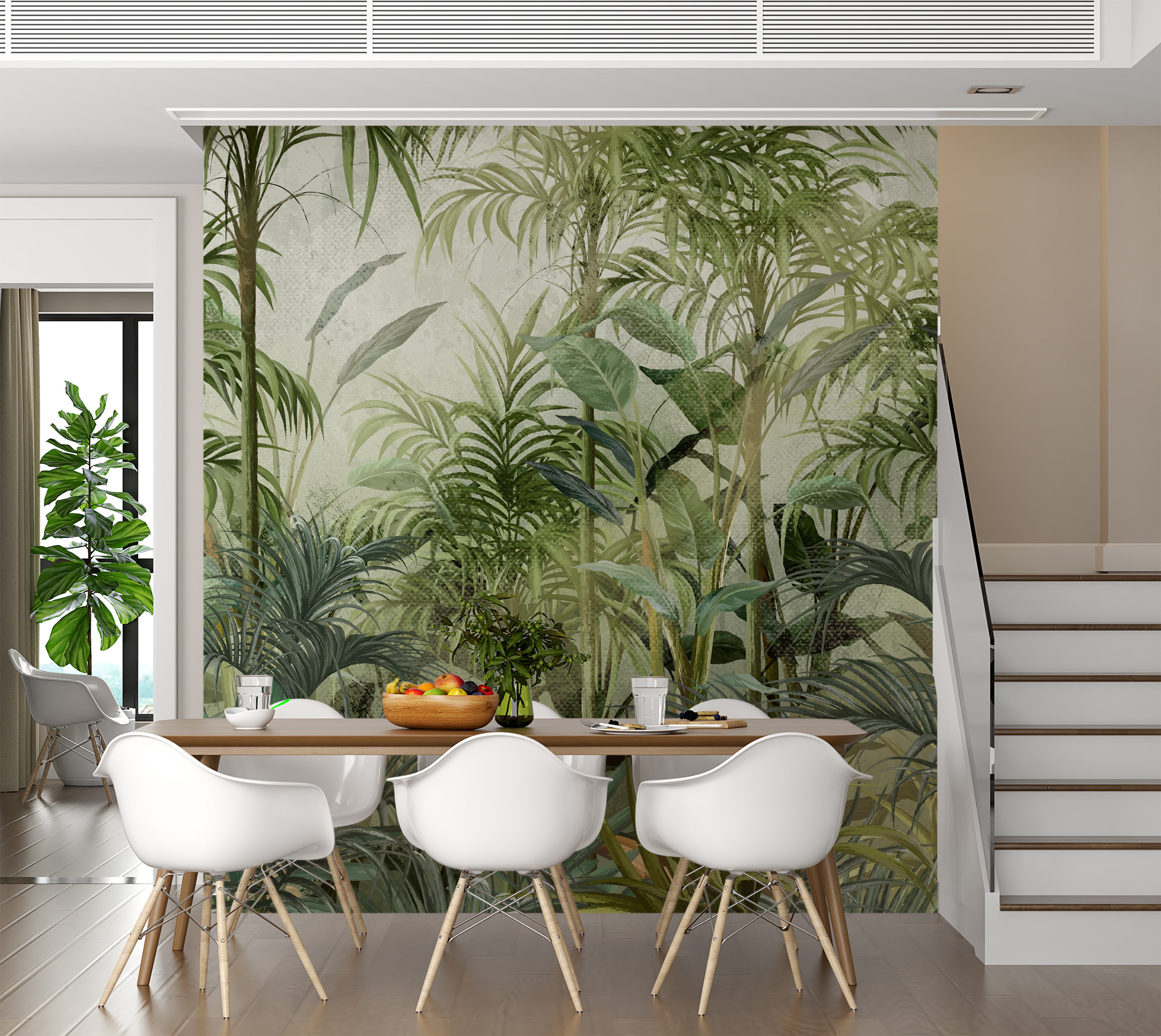 Premium Wallpaper Wall Mural - Green Tropical Jungle