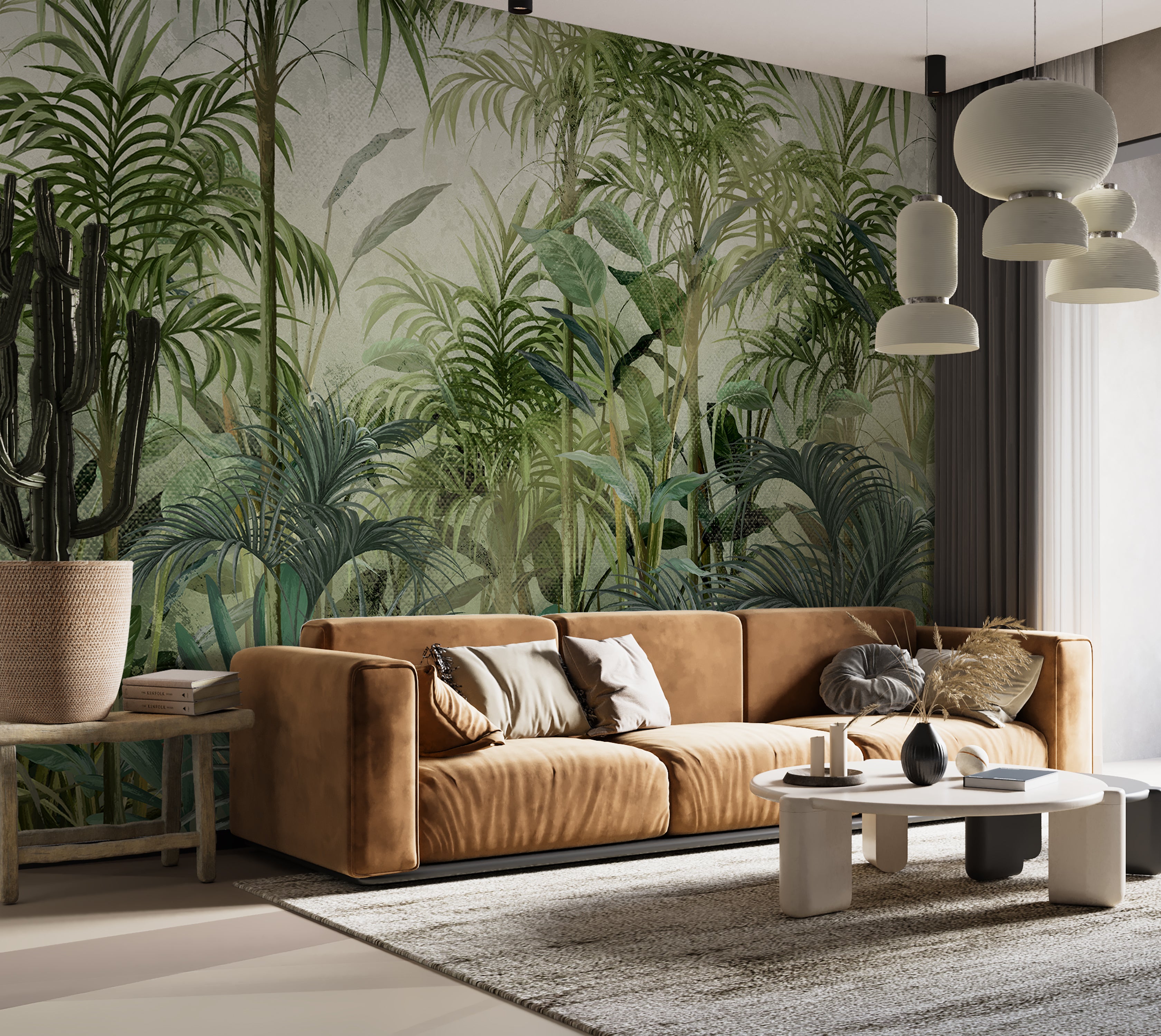 Premium Wallpaper Wall Mural - Green Tropical Jungle