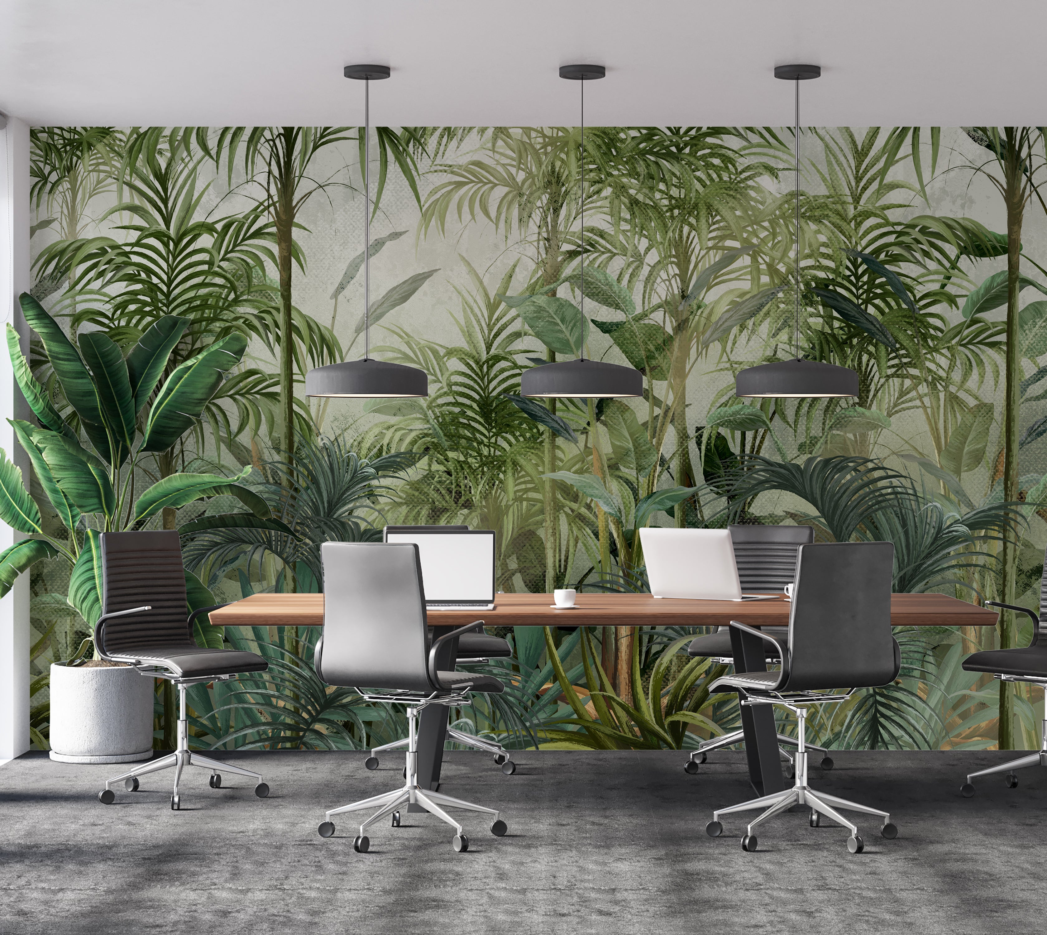 Premium Wallpaper Wall Mural - Green Tropical Jungle