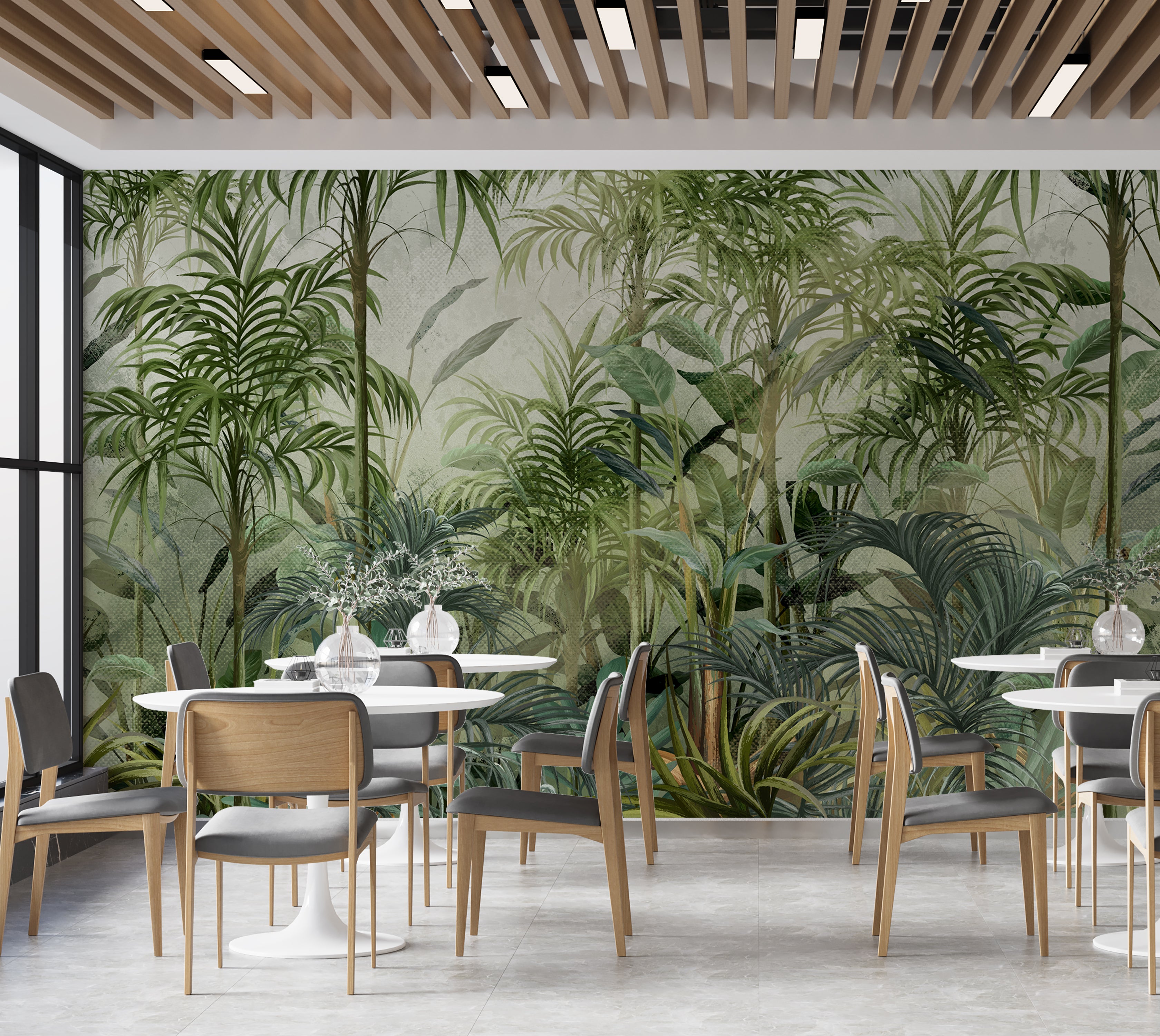 Premium Wallpaper Wall Mural - Green Tropical Jungle