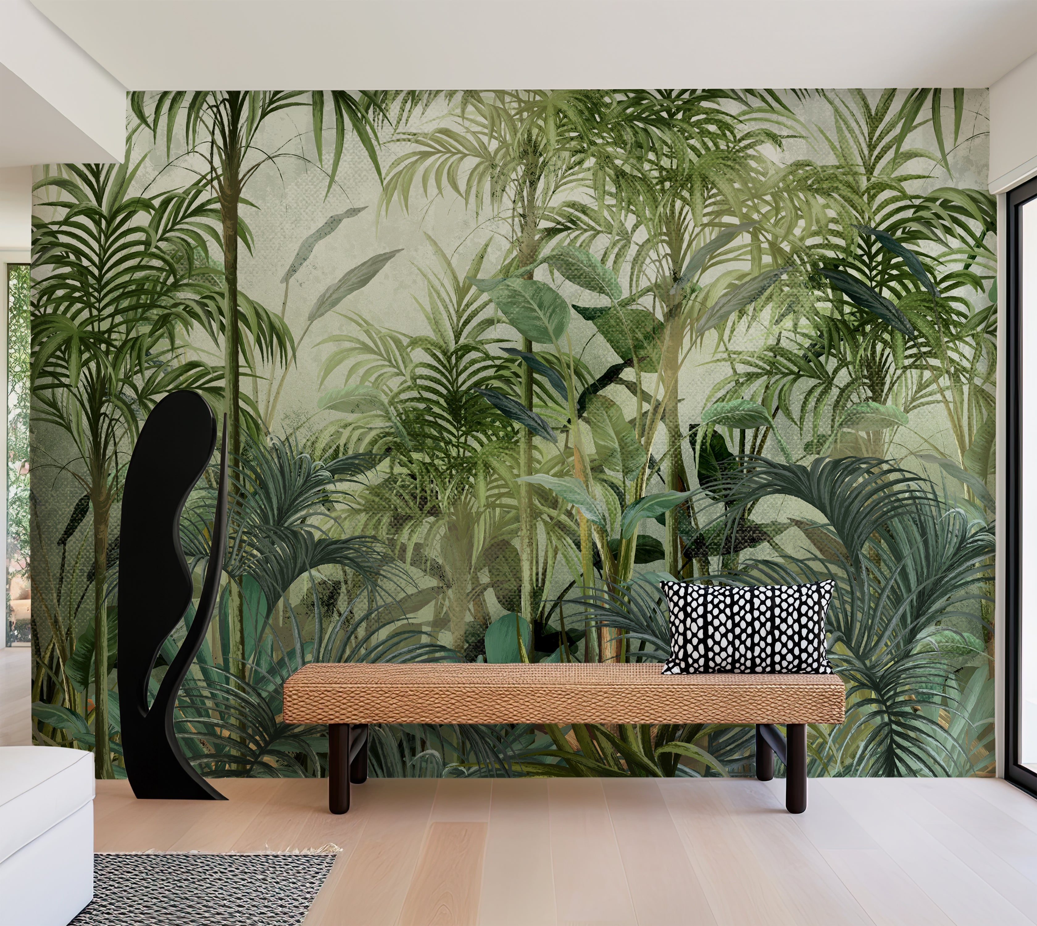 Premium Wallpaper Wall Mural - Green Tropical Jungle