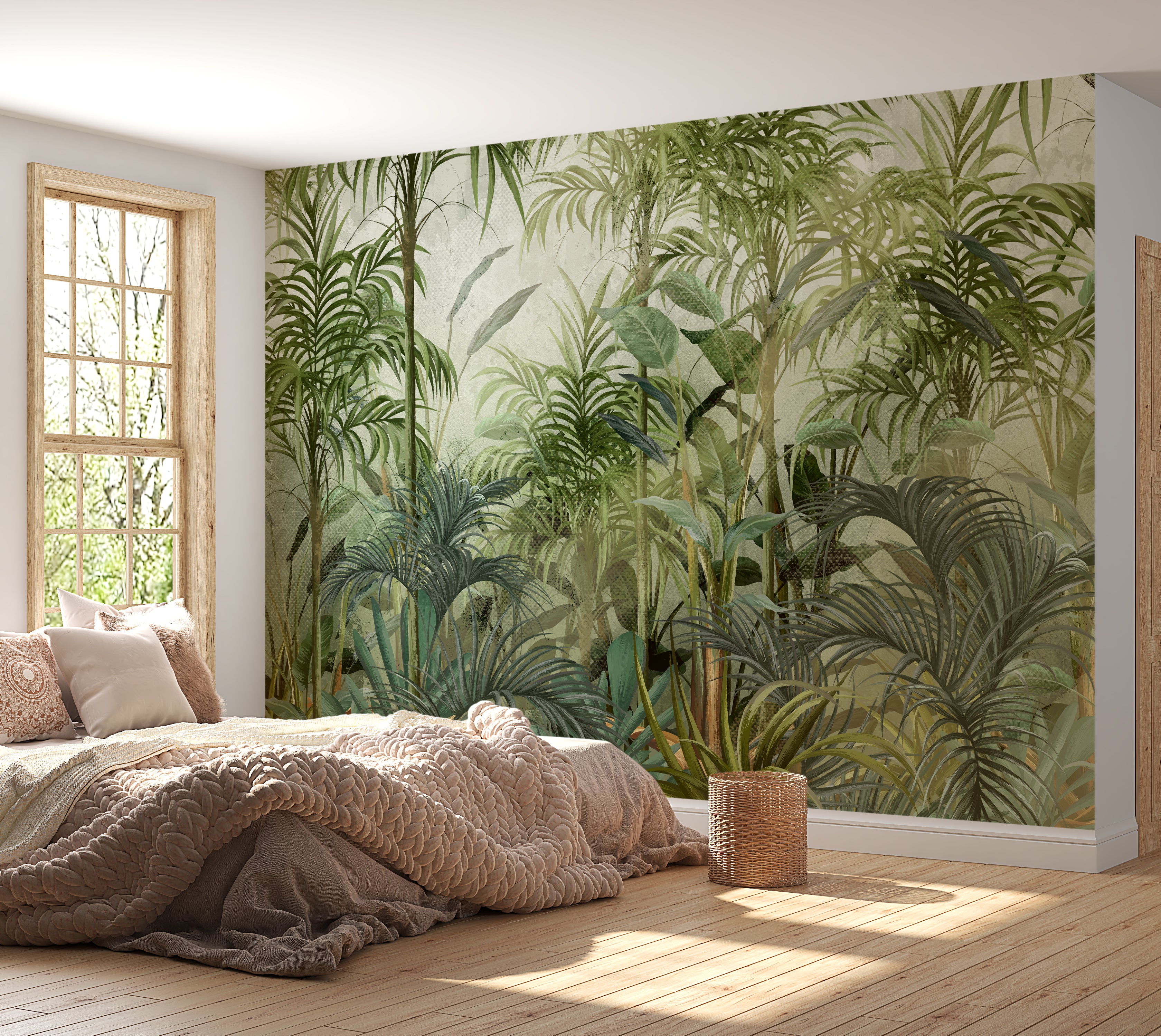 Premium Wallpaper Wall Mural - Green Tropical Jungle