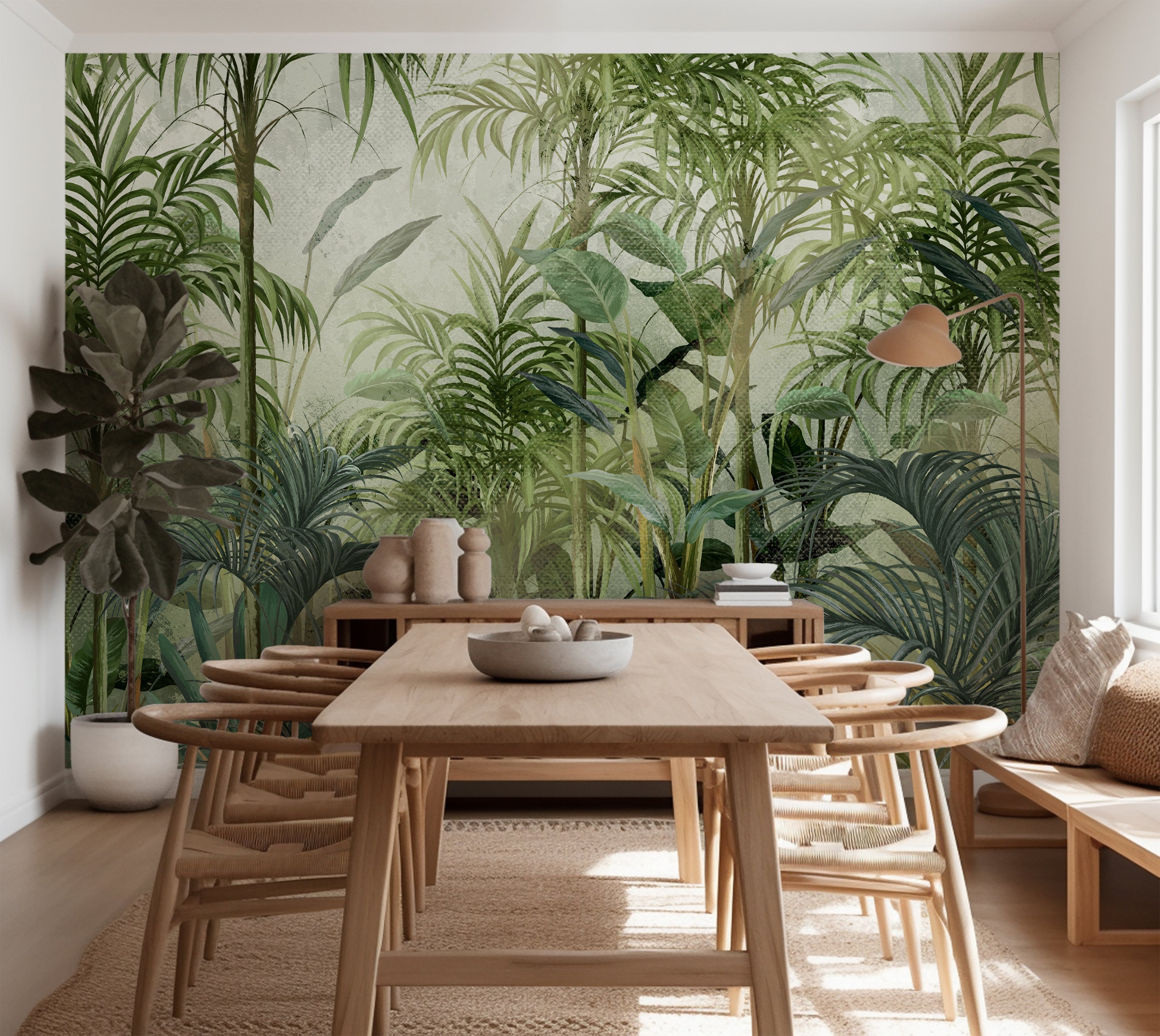 Premium Wallpaper Wall Mural - Green Tropical Jungle