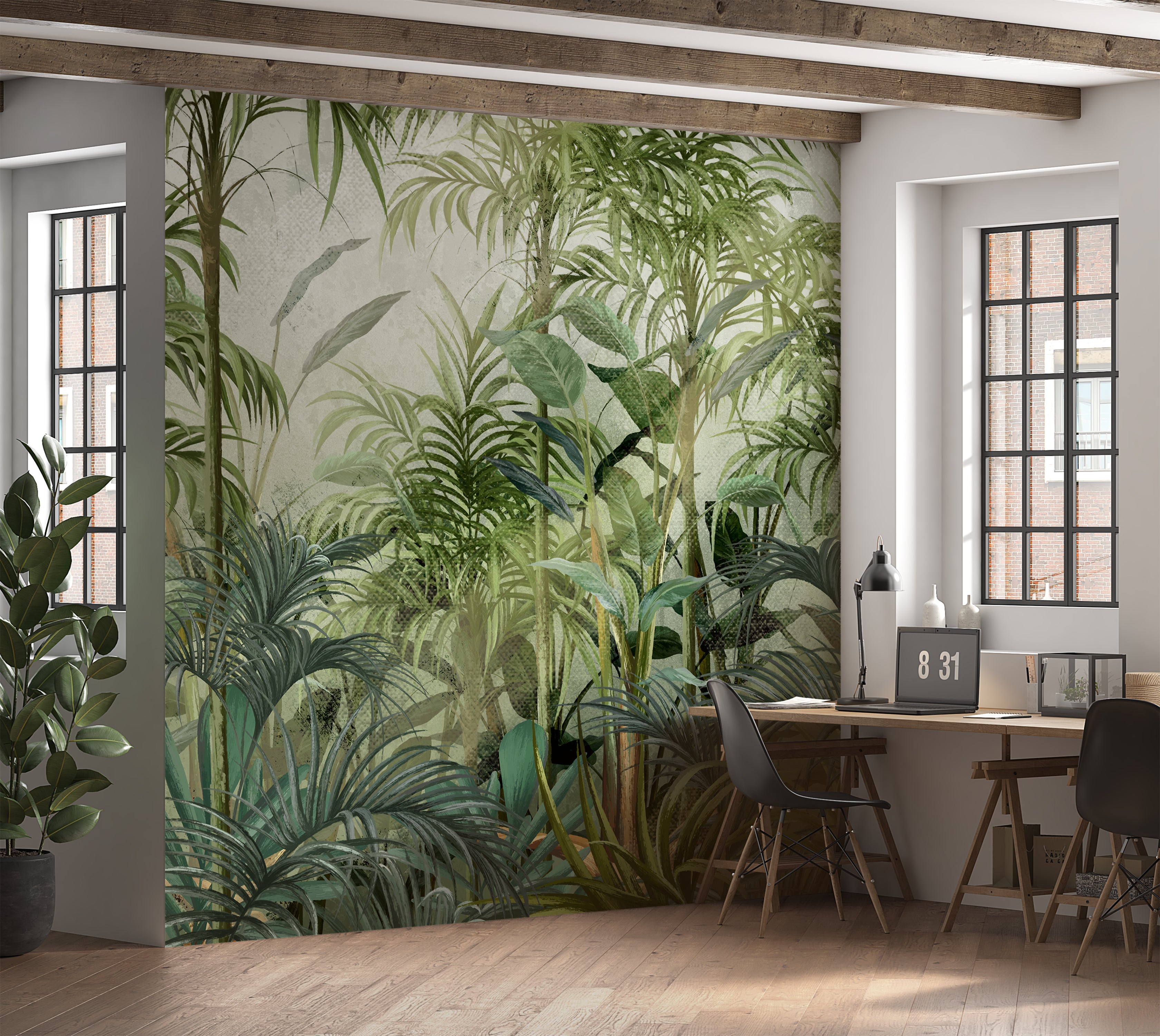 Premium Wallpaper Wall Mural - Green Tropical Jungle