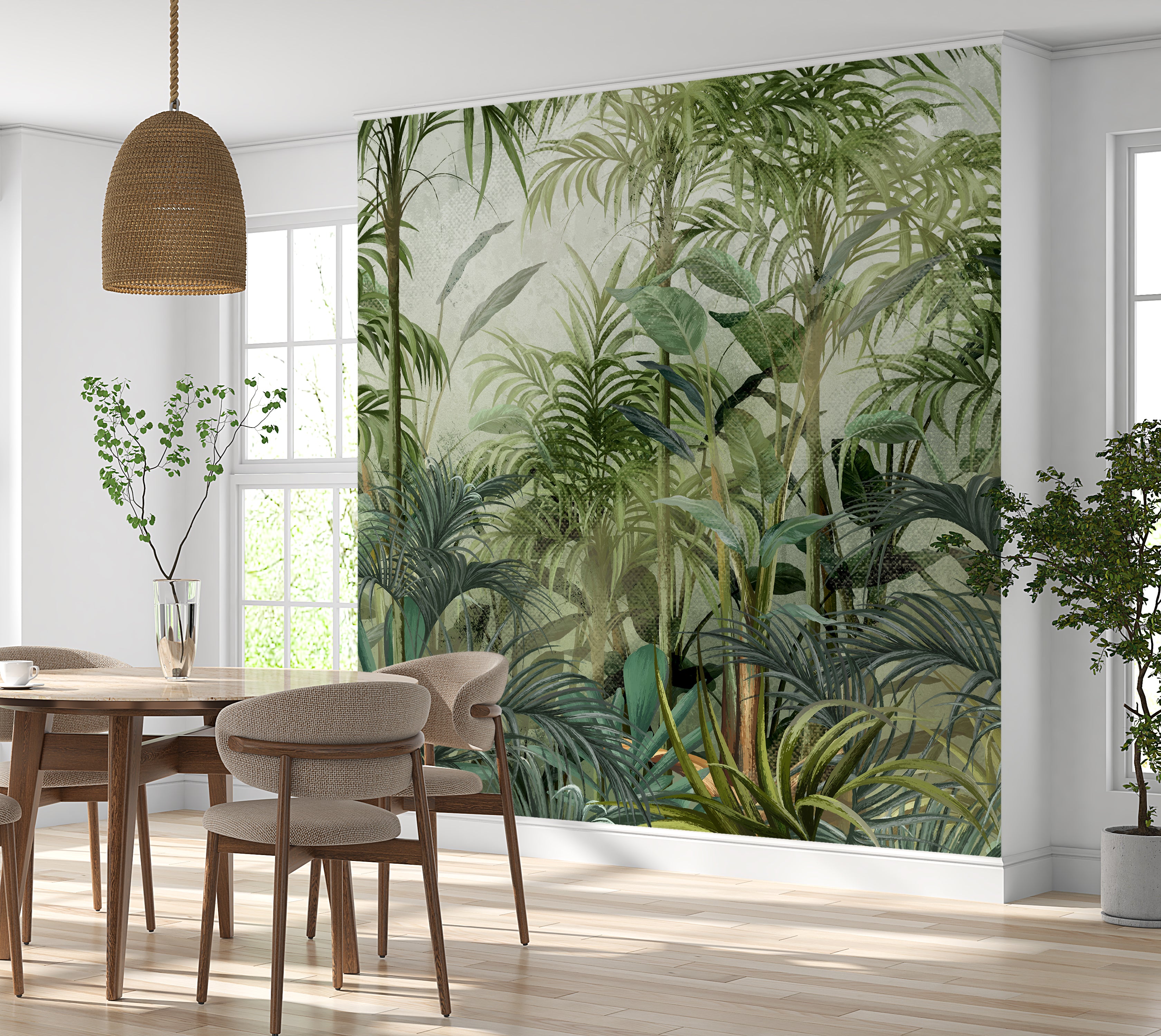 Premium Wallpaper Wall Mural - Green Tropical Jungle