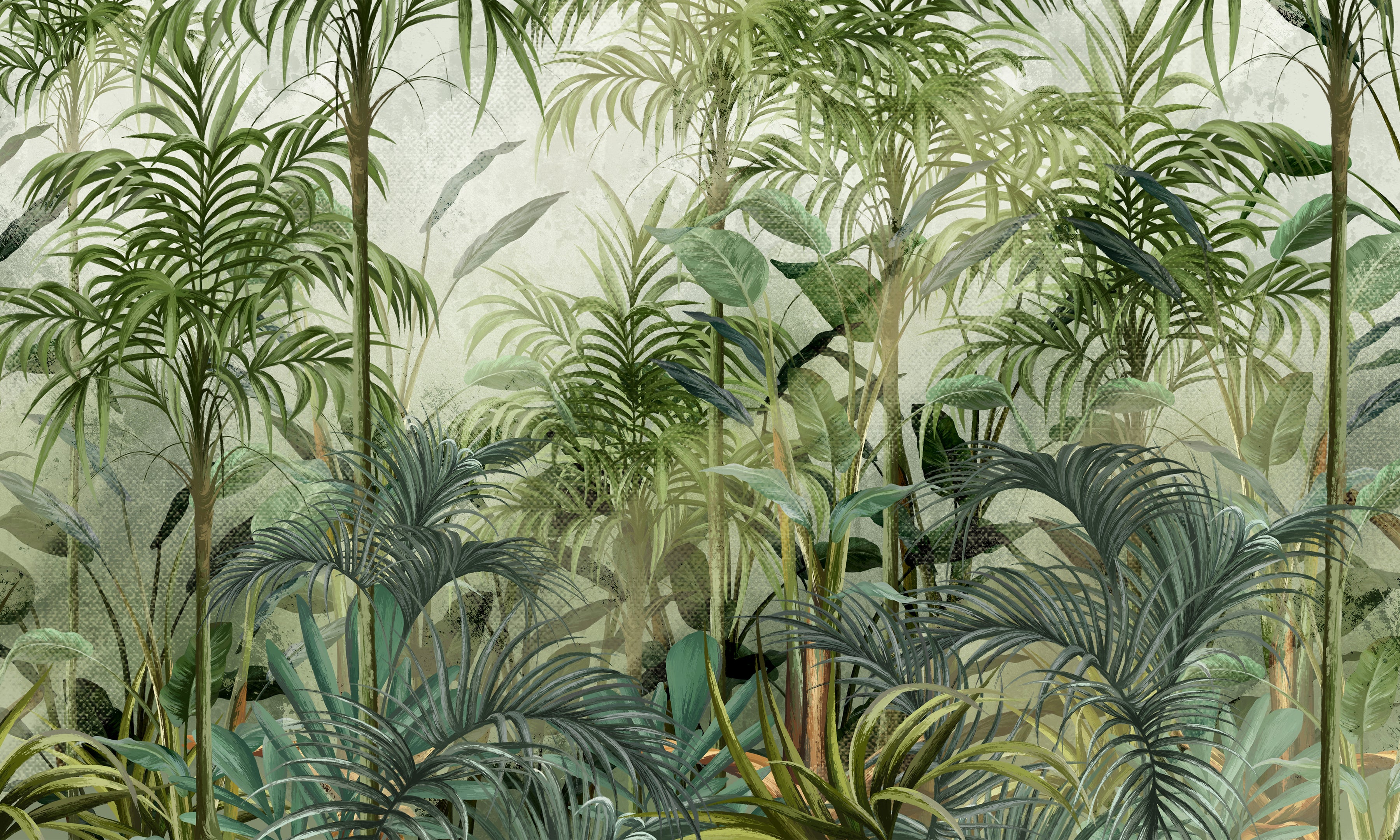 Premium Wallpaper Wall Mural - Green Tropical Jungle