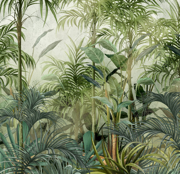 Premium Wallpaper Wall Mural - Green Tropical Jungle