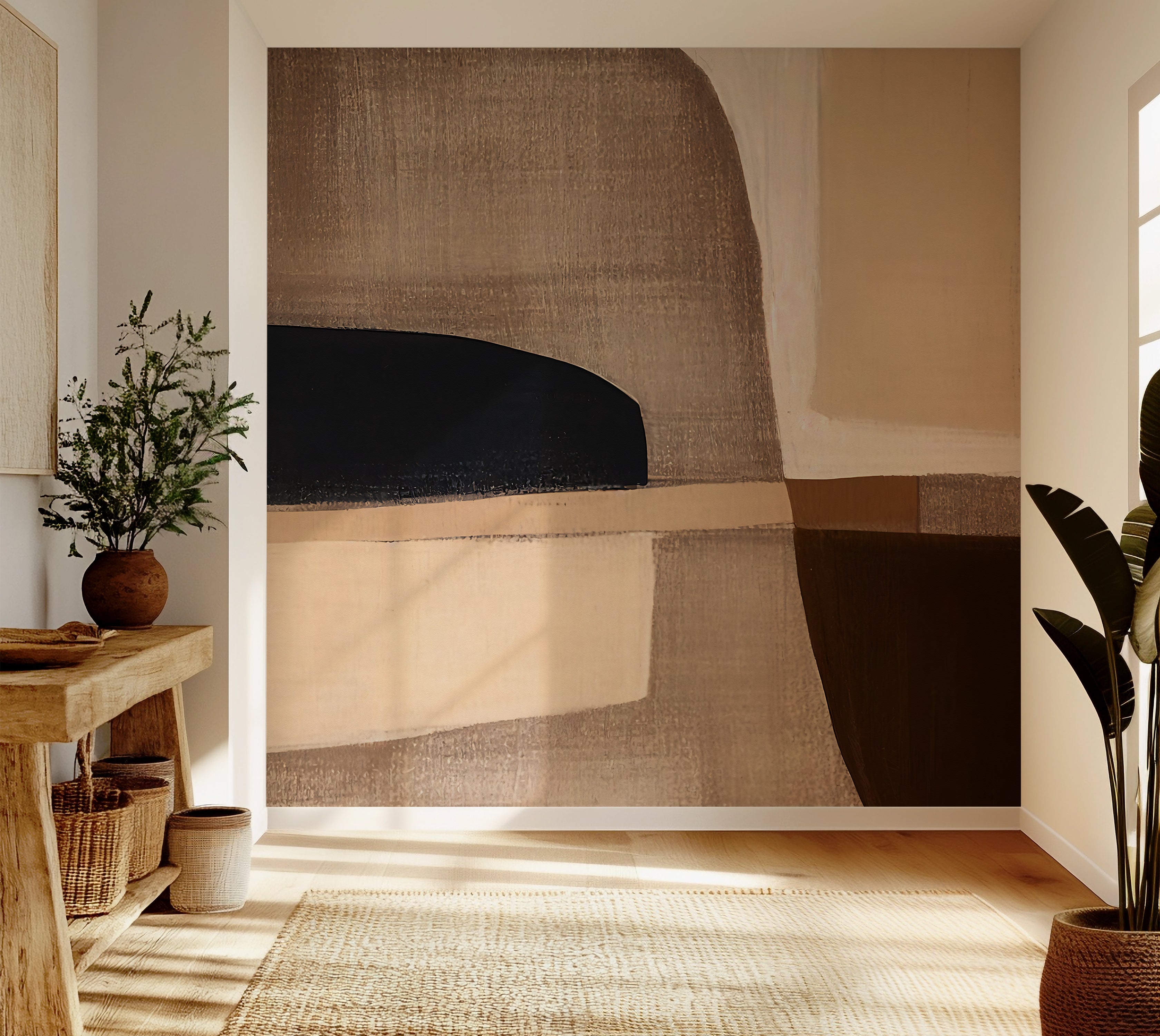 Premium Wallpaper Wall Mural - Neutral Abstract Art