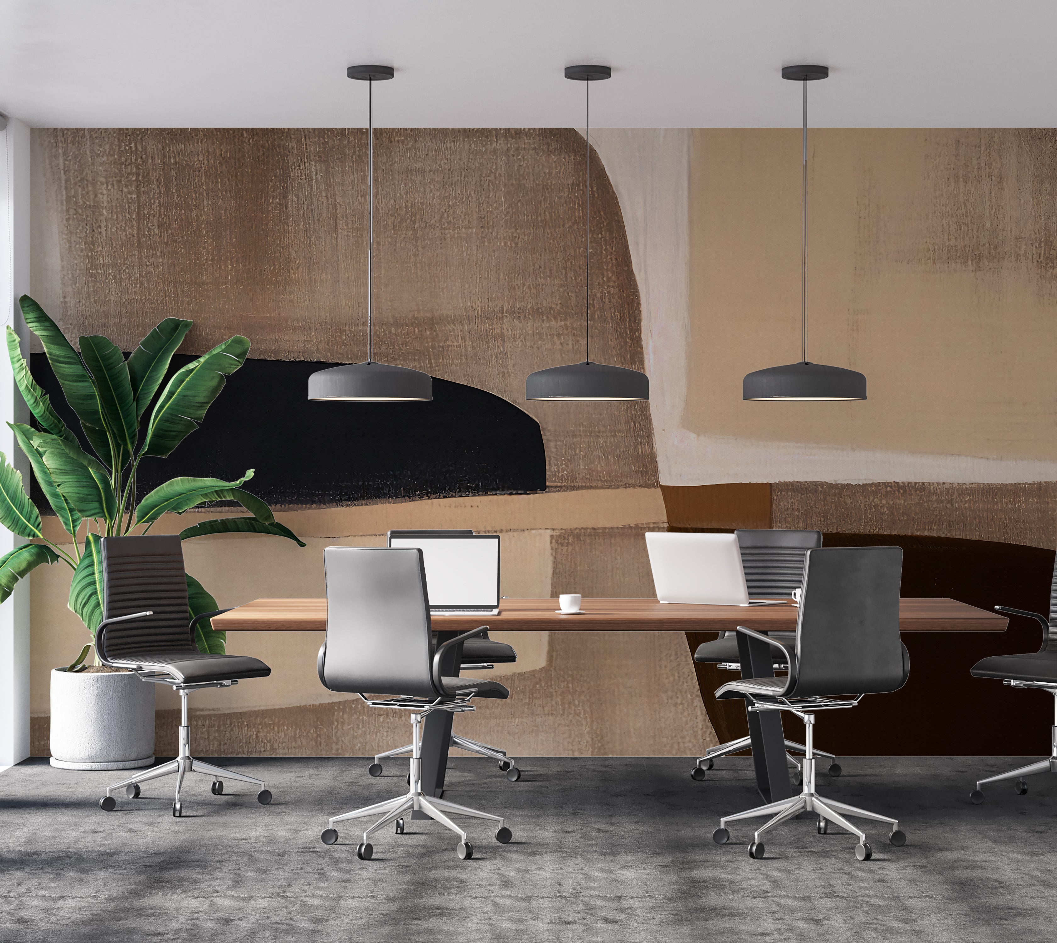 Premium Wallpaper Wall Mural - Neutral Abstract Art