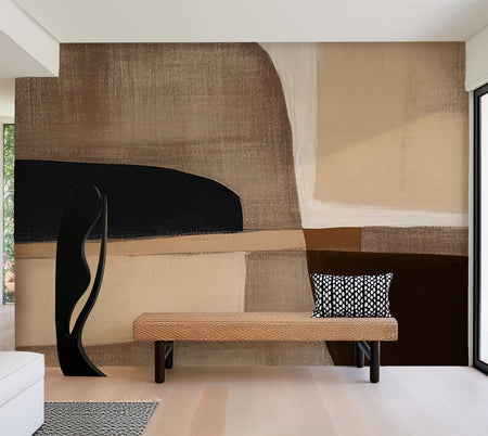 Premium Wallpaper Wall Mural - Neutral Abstract Art