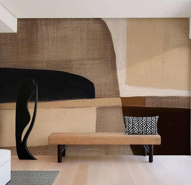 Premium Wallpaper Wall Mural - Neutral Abstract Art
