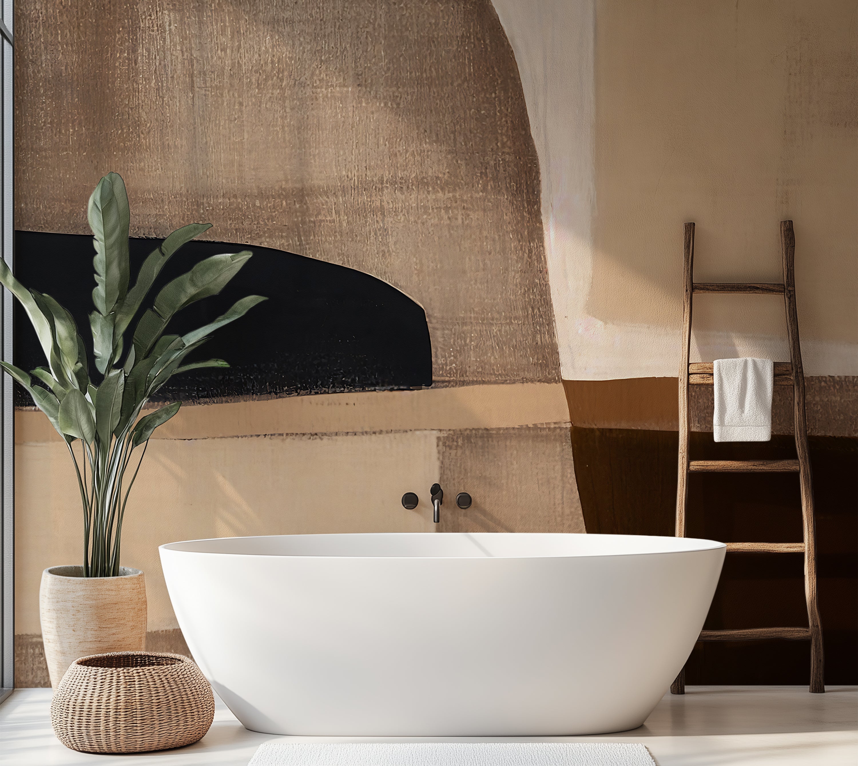 Premium Wallpaper Wall Mural - Neutral Abstract Art