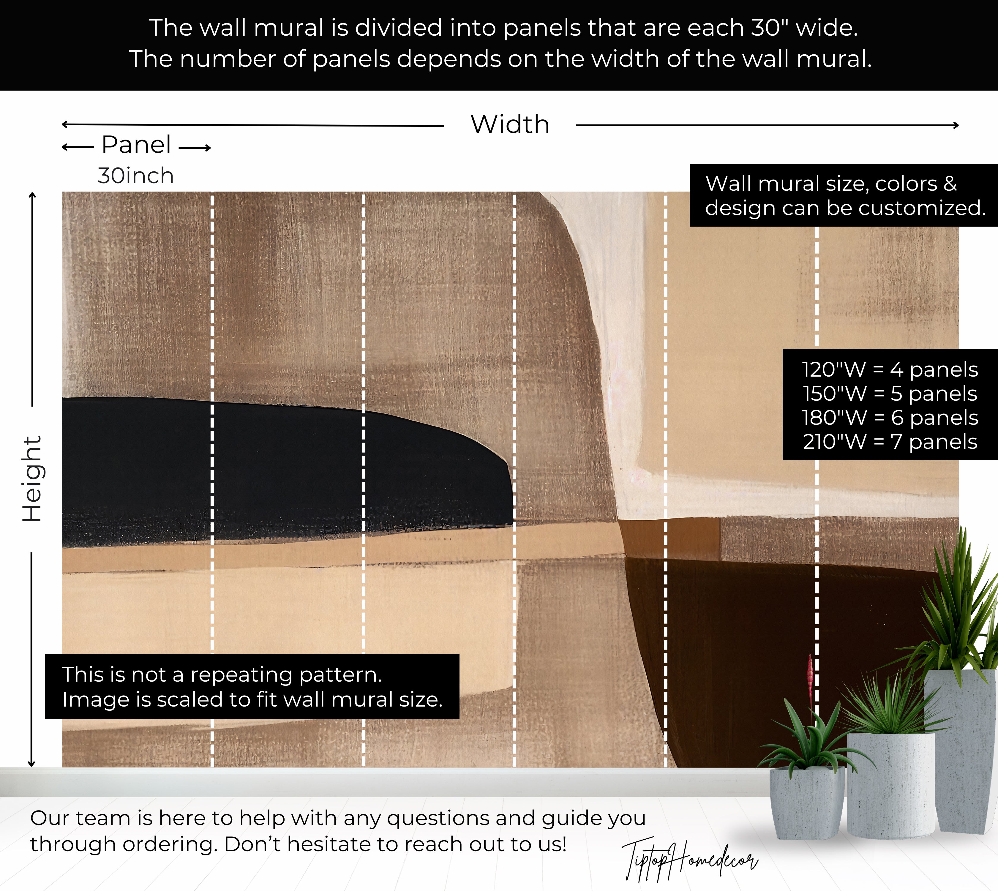 Premium Wallpaper Wall Mural - Neutral Abstract Art