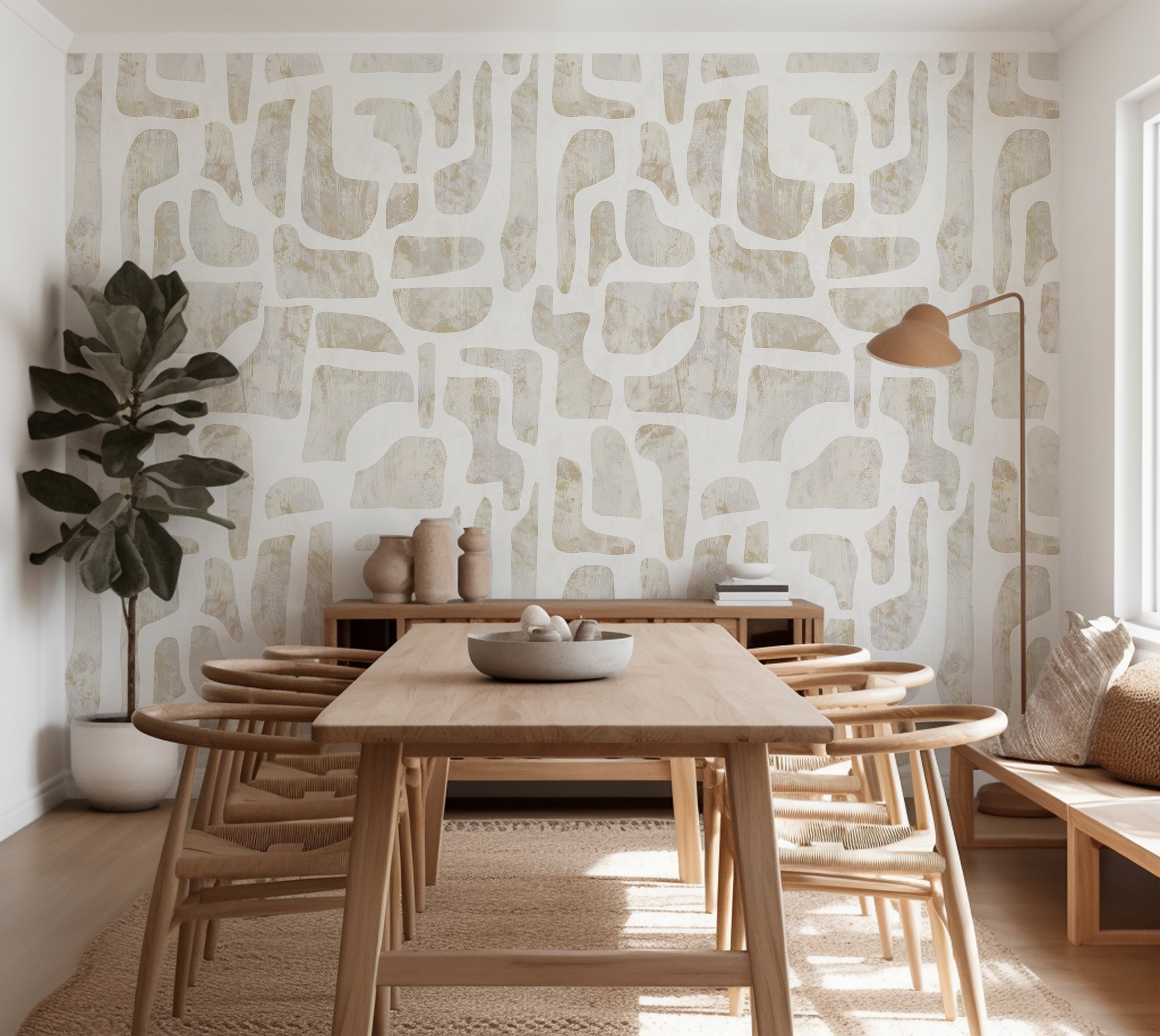 Premium Wallpaper Wall Mural - Soft Stone Abstract Pattern