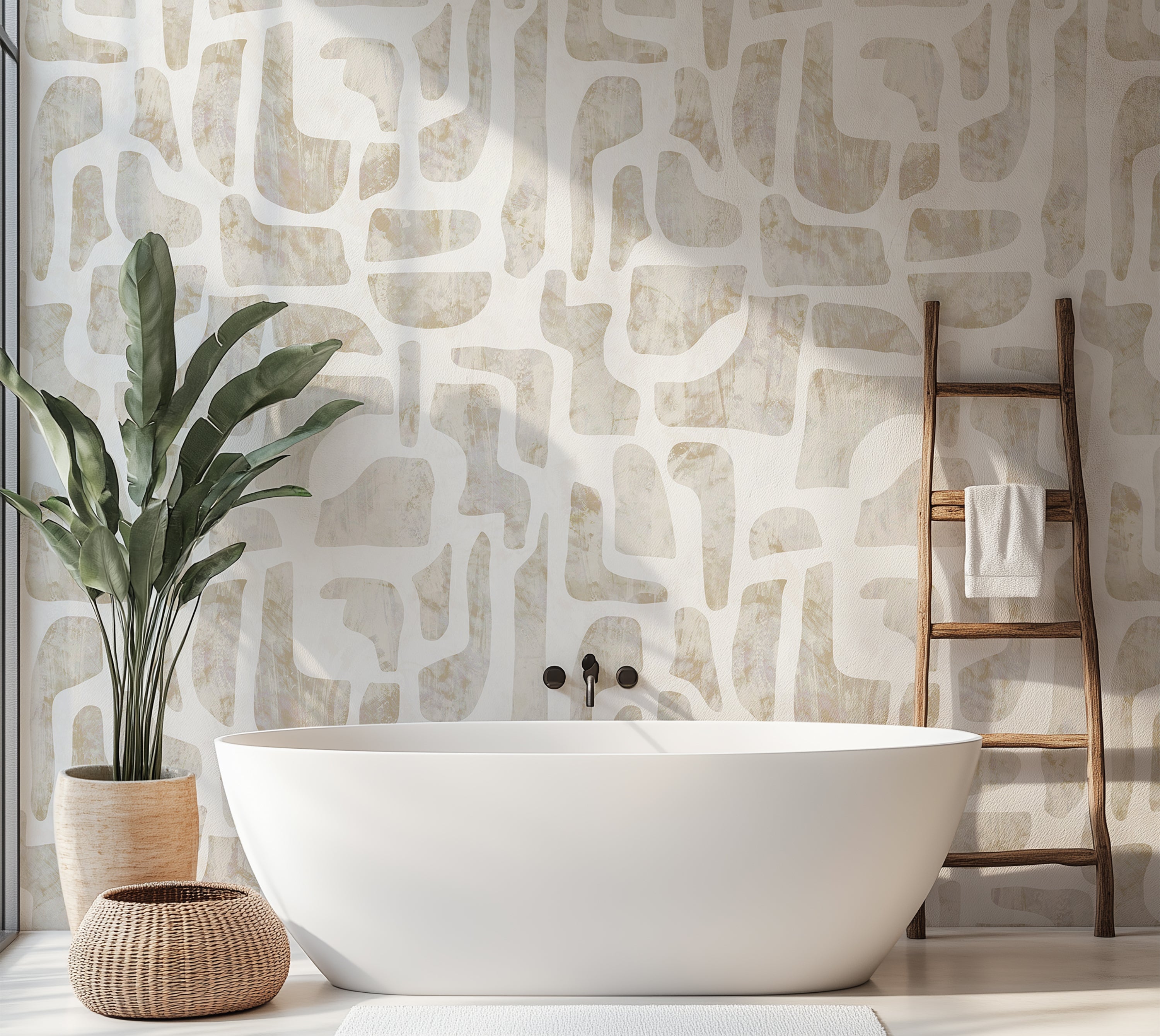 Premium Wallpaper Wall Mural - Soft Stone Abstract Pattern